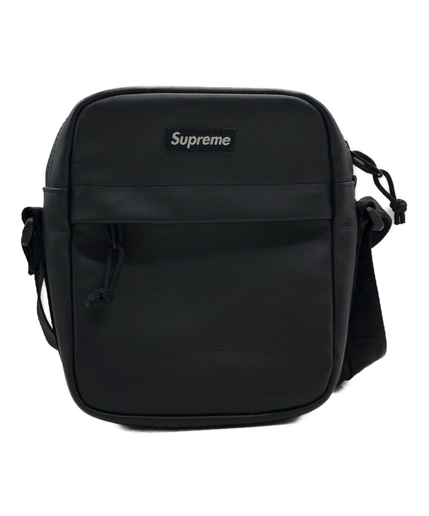 SUPREME (シュプリーム) Leather Shoulder Bag Black/レザーショルダーバッグ ブラック