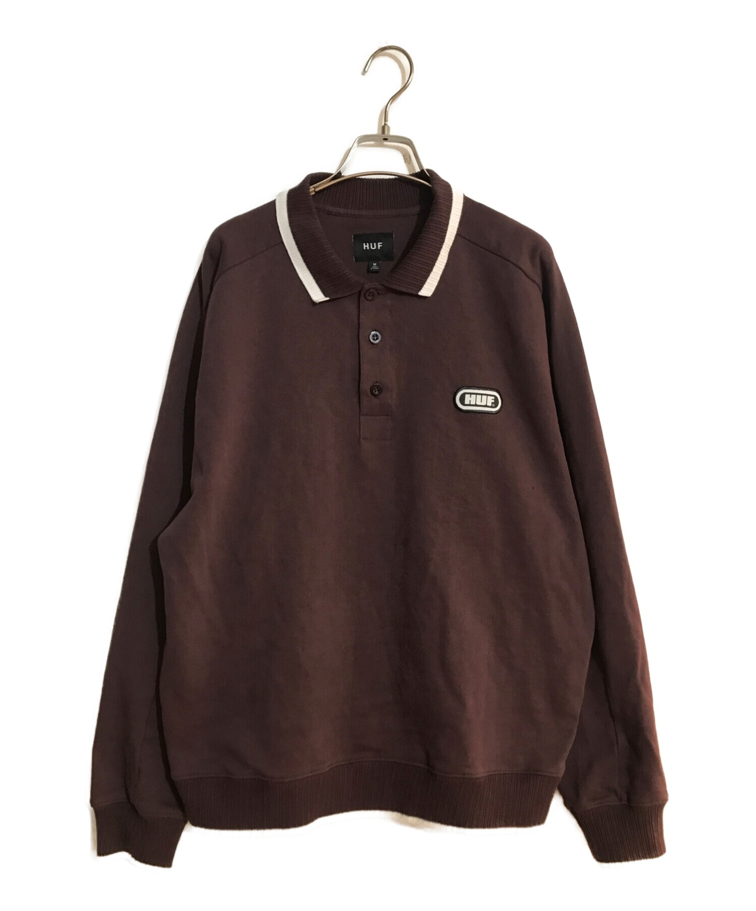 中古・古着通販】HUF (ハフ) ESSEX POLO FLEECE/ポロフリース パープル