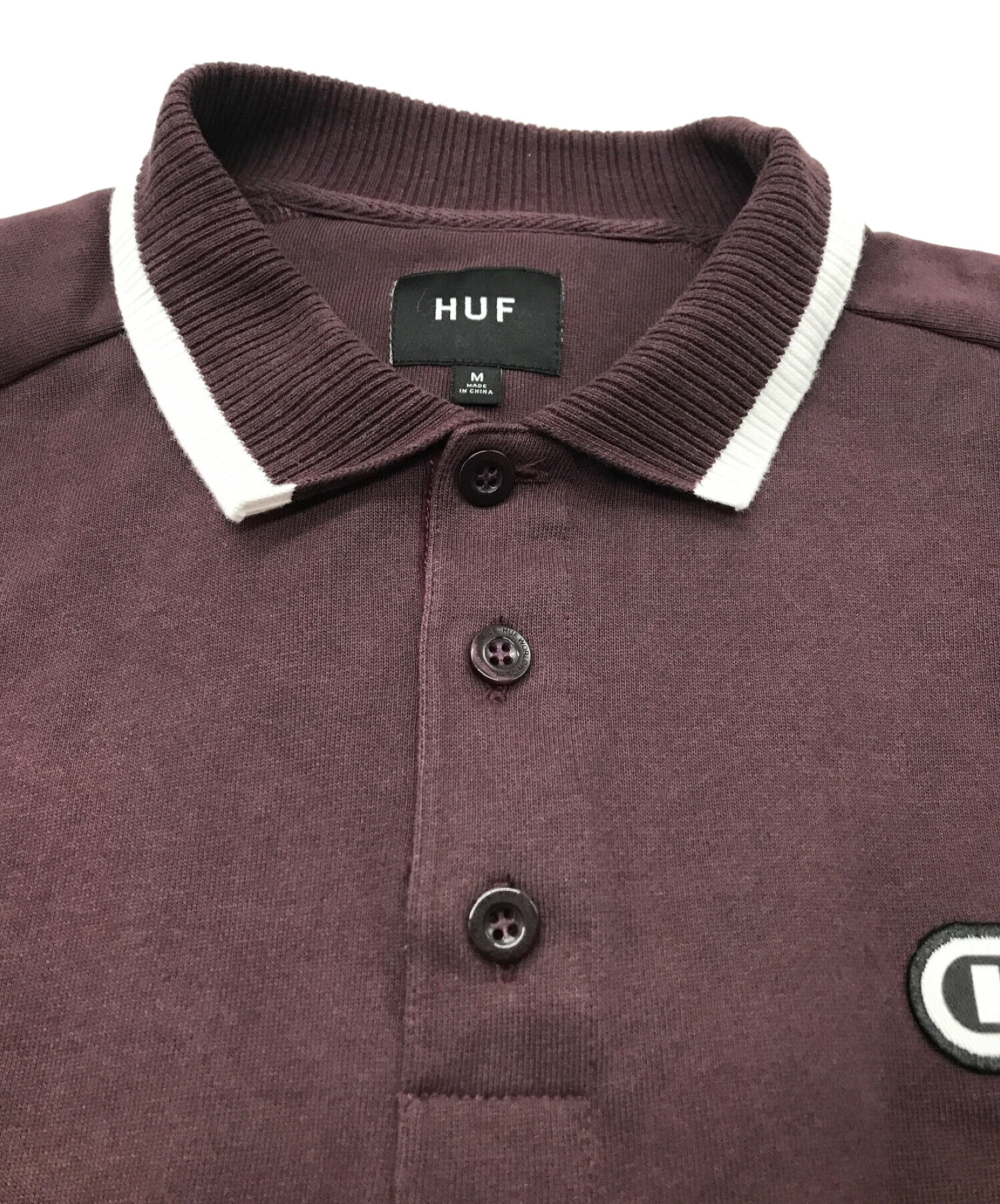 HUF (ハフ) ESSEX POLO FLEECE/ポロフリース パープル サイズ:M