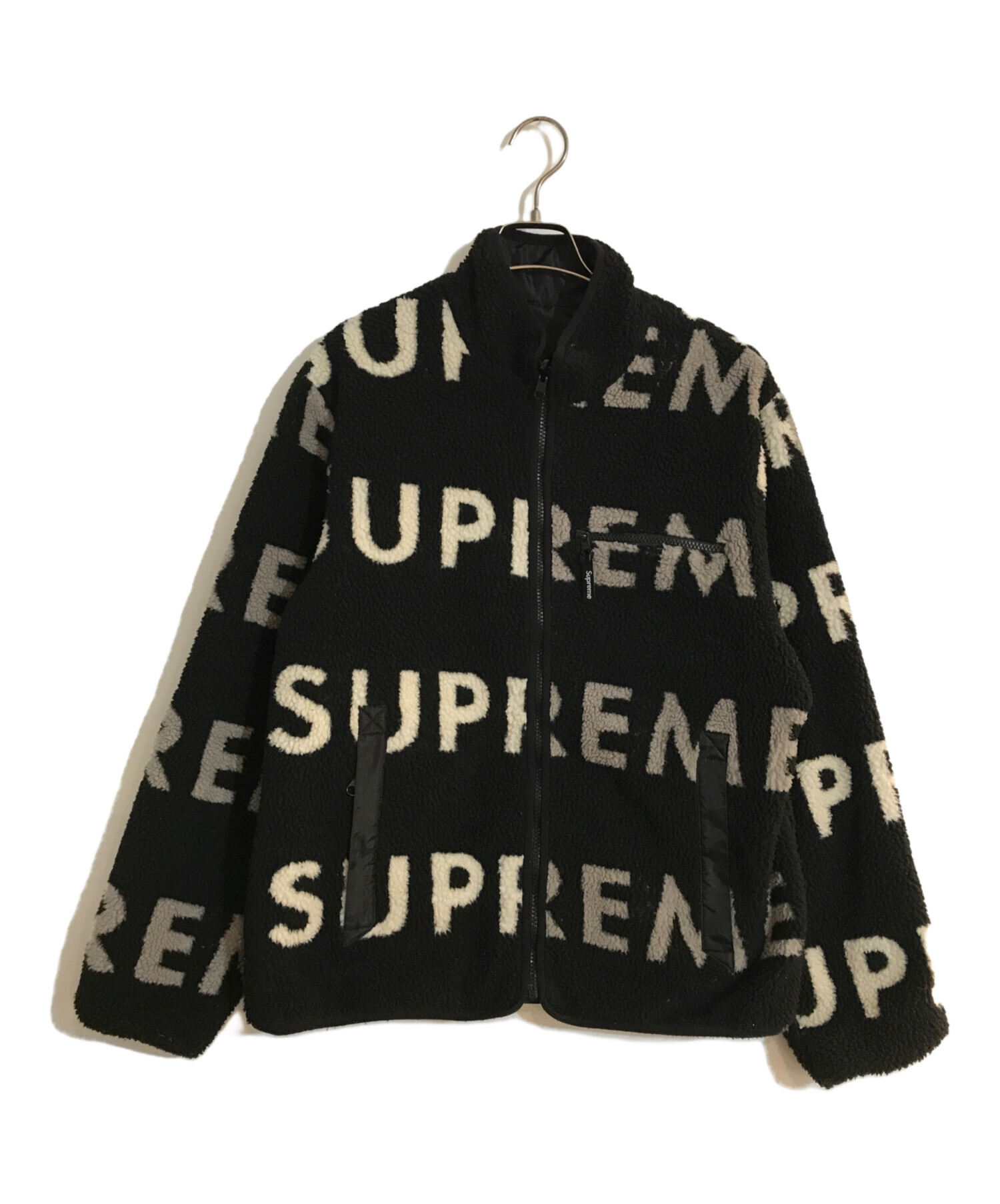 中古・古着通販】Supreme (シュプリーム) REVERSIBLE LOGO FLEECE JACKET/リバーシブルロゴフリースジャケット  ブラック サイズ:Ｍ｜ブランド・古着通販 トレファク公式【TREFAC FASHION】スマホサイト