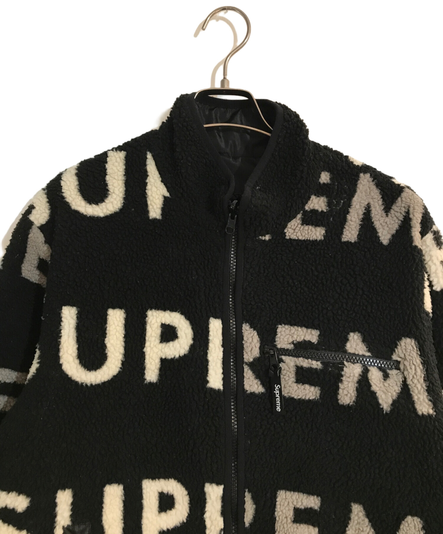 中古・古着通販】Supreme (シュプリーム) REVERSIBLE LOGO FLEECE JACKET/リバーシブルロゴフリースジャケット  ブラック サイズ:Ｍ｜ブランド・古着通販 トレファク公式【TREFAC FASHION】スマホサイト