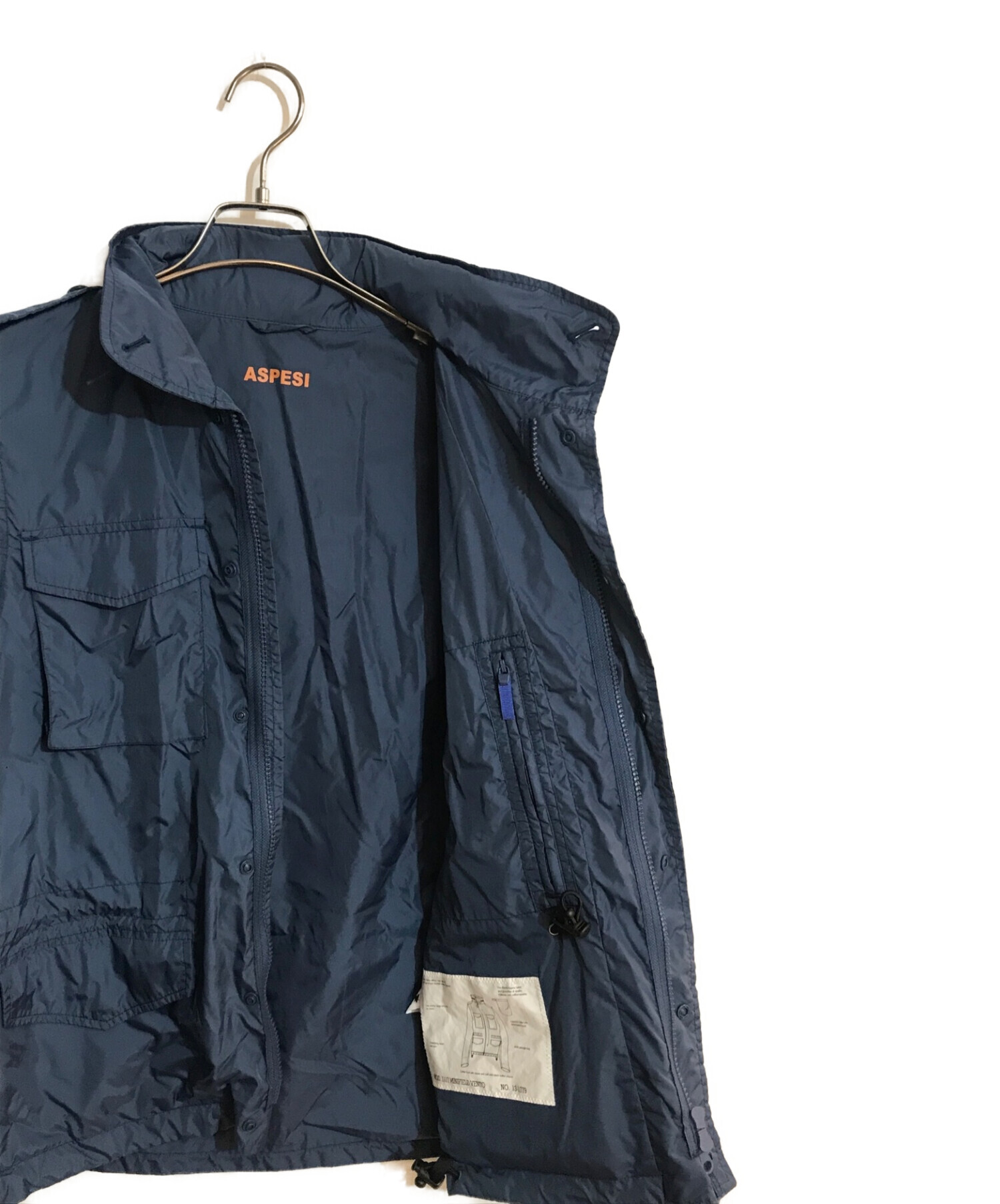 ASPESI (アスペジ) パッカブルナイロンM-65ジャケット ブルー サイズ:SIZE S