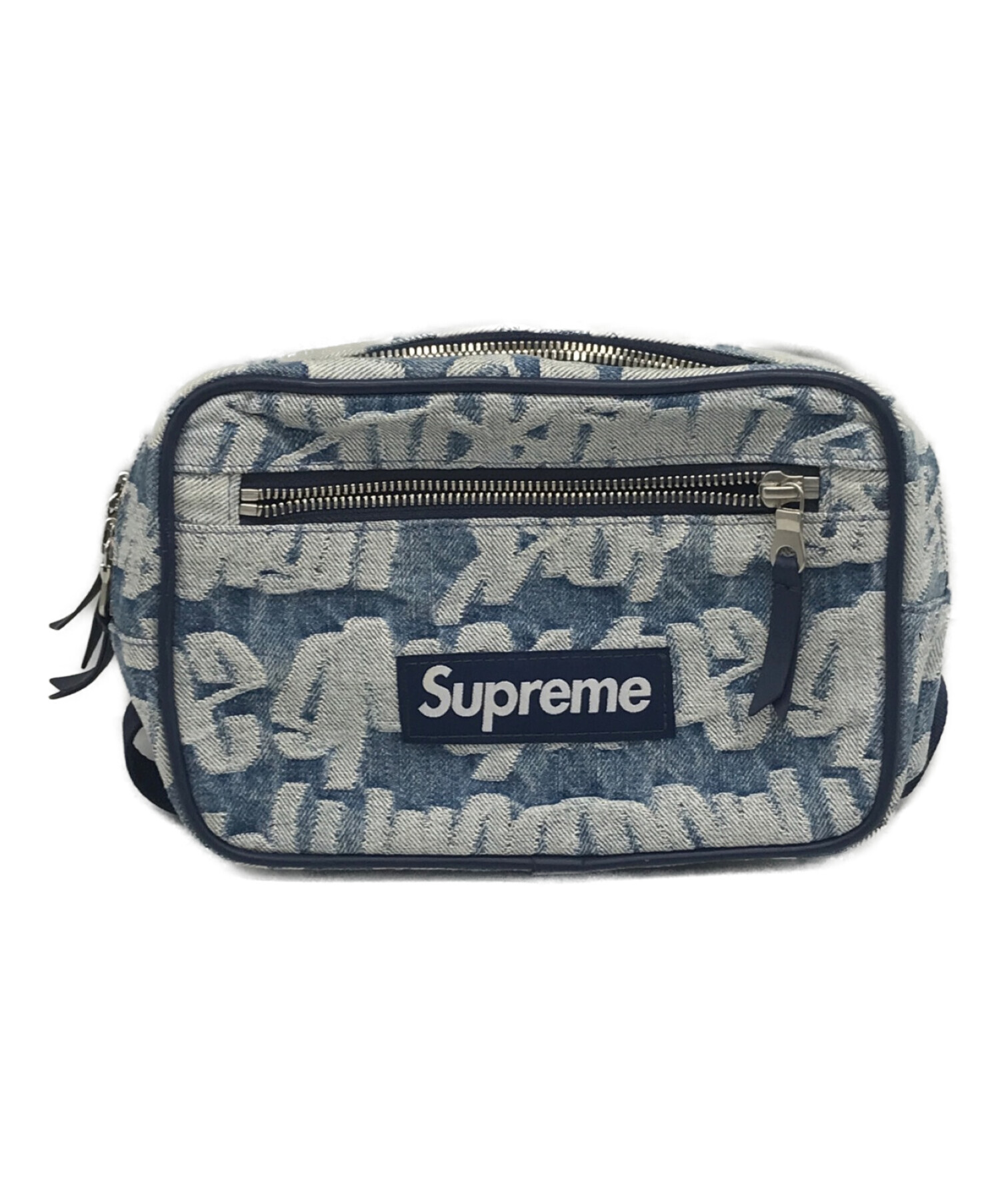 Supreme (シュプリーム) fat tip jacquard denim waist bag/ジャガードデニムウエストバッグ ブルー