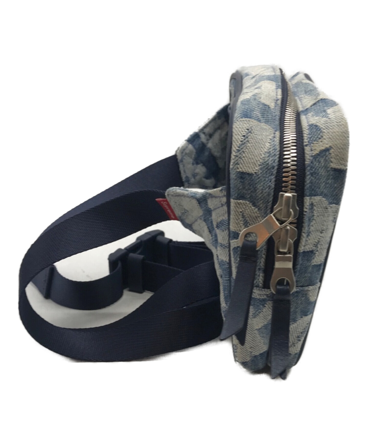 Supreme (シュプリーム) fat tip jacquard denim waist bag/ジャガードデニムウエストバッグ ブルー