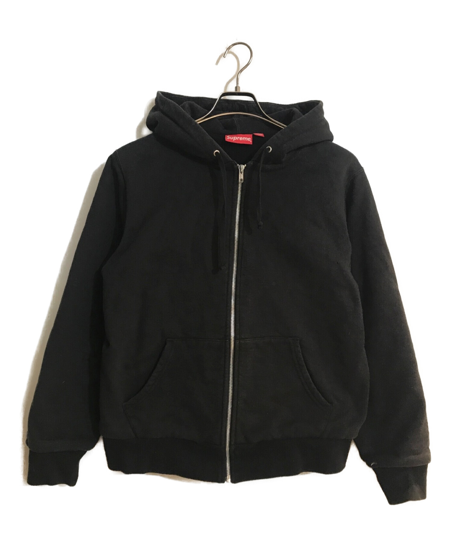 Supreme (シュプリーム) 18aw Thermal Zip Up Sweatshirt/サーマルジップアップスウェットシャツ ブラック  サイズ:S