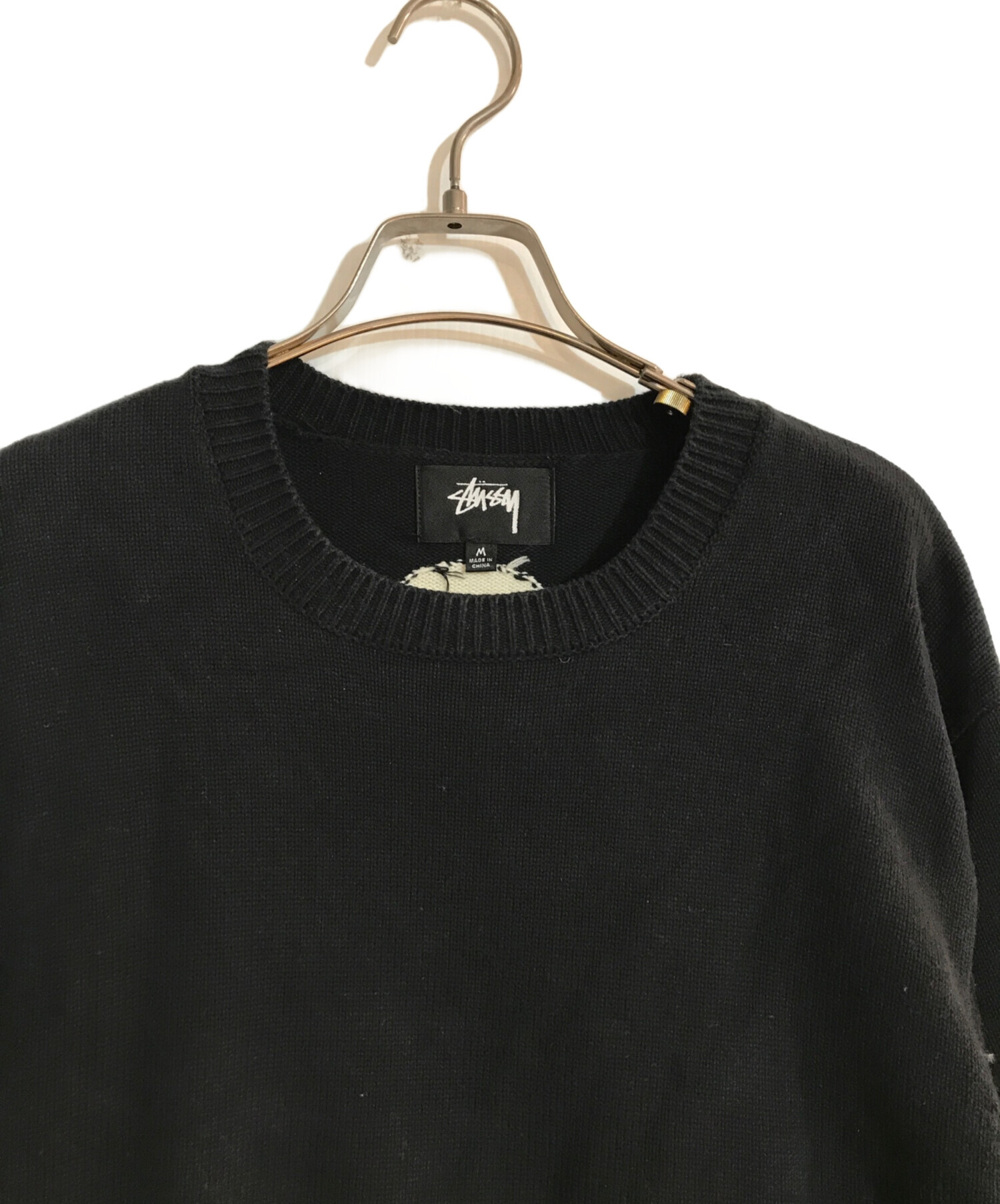 stussy (ステューシー) BENT CROWN SWEATER/ベントクラウンセーター ブラック サイズ:M