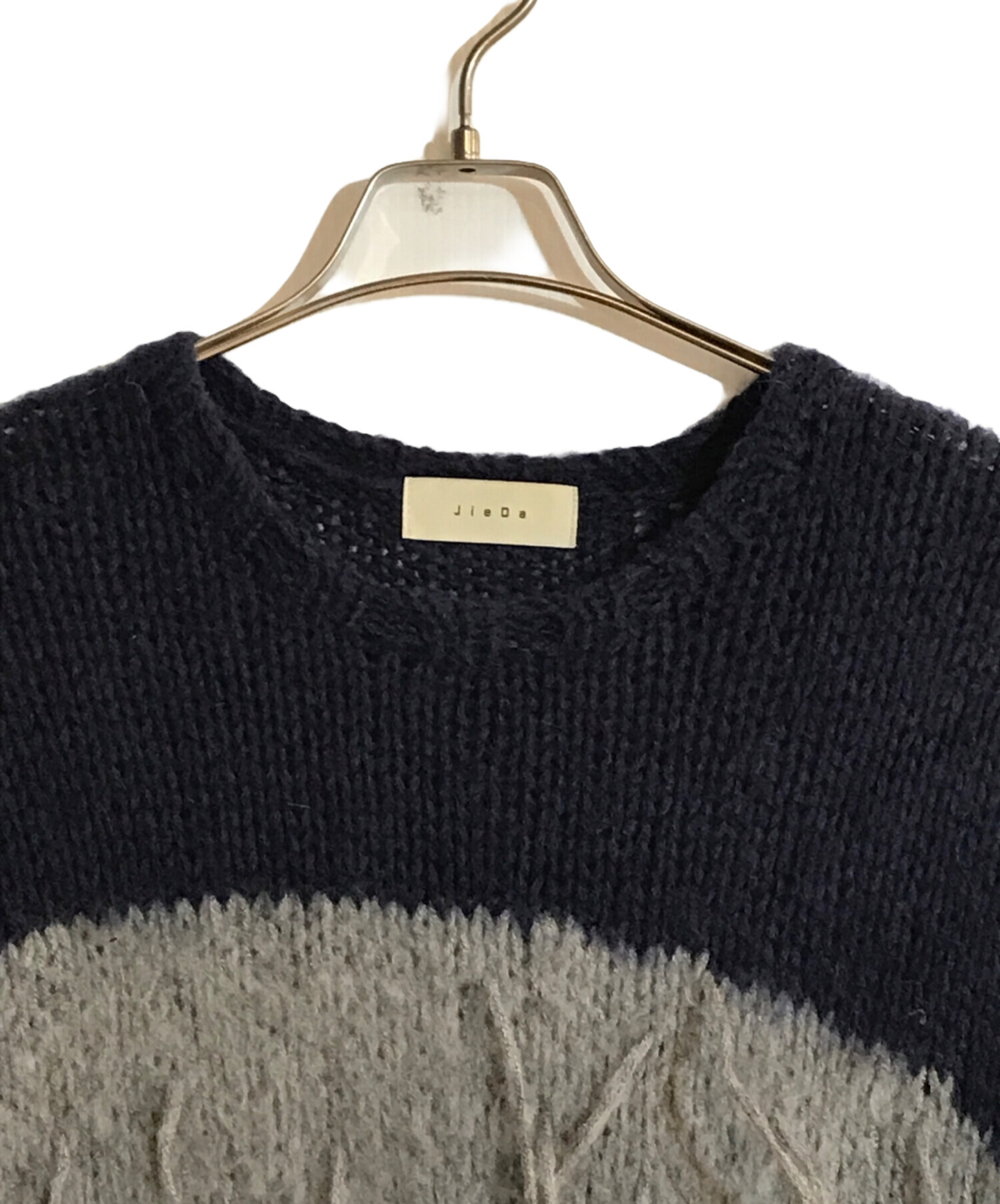 中古・古着通販】Jieda (ジエダ) PANEL OVER KNIT/パネルオーバーニット ブルー×グリーン サイズ:2｜ブランド・古着通販  トレファク公式【TREFAC FASHION】スマホサイト