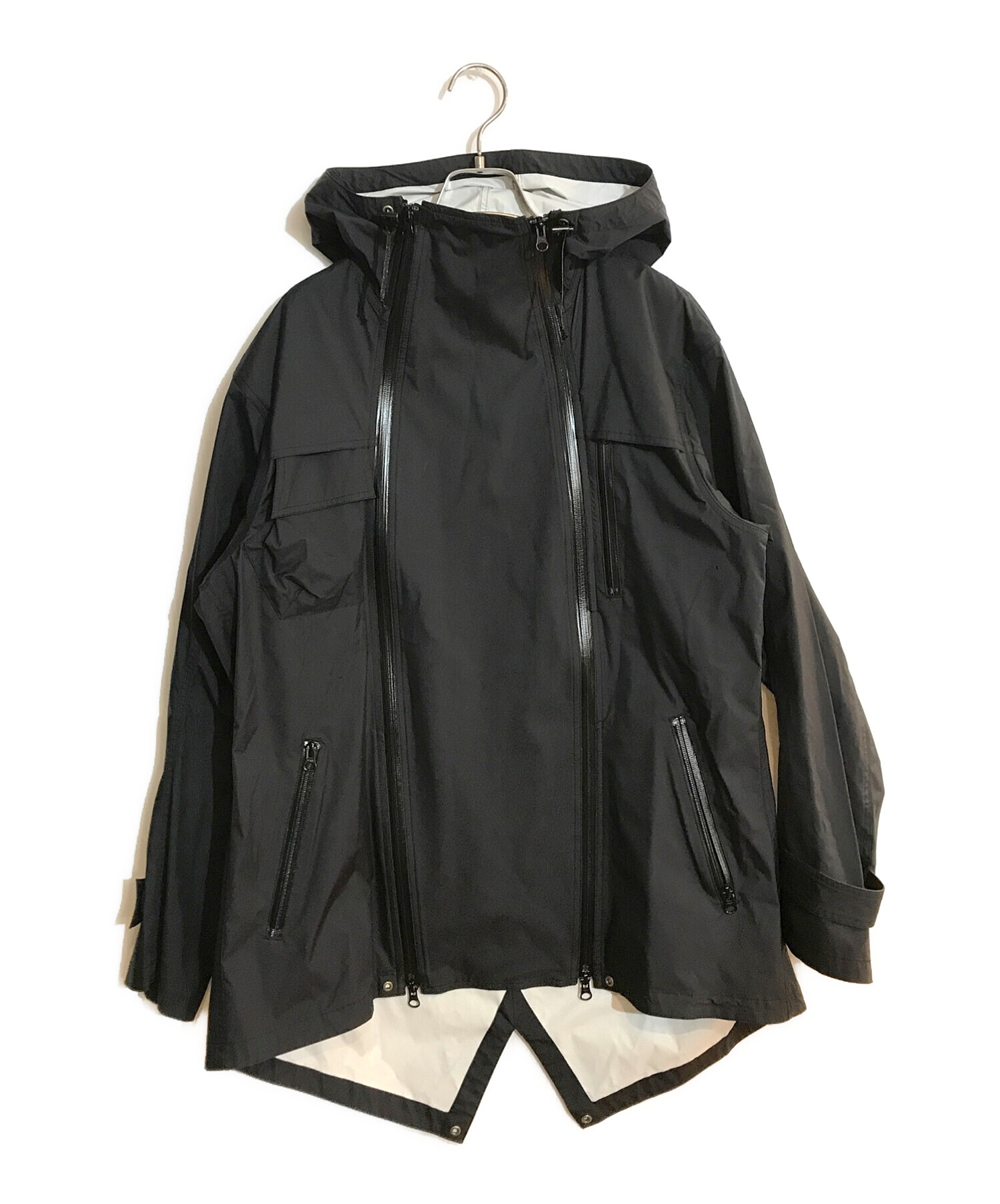 SHARE SPIRIT HOMME (シェアースピリットオム) double zip nylon jacket ブラック サイズ:SIZE 46