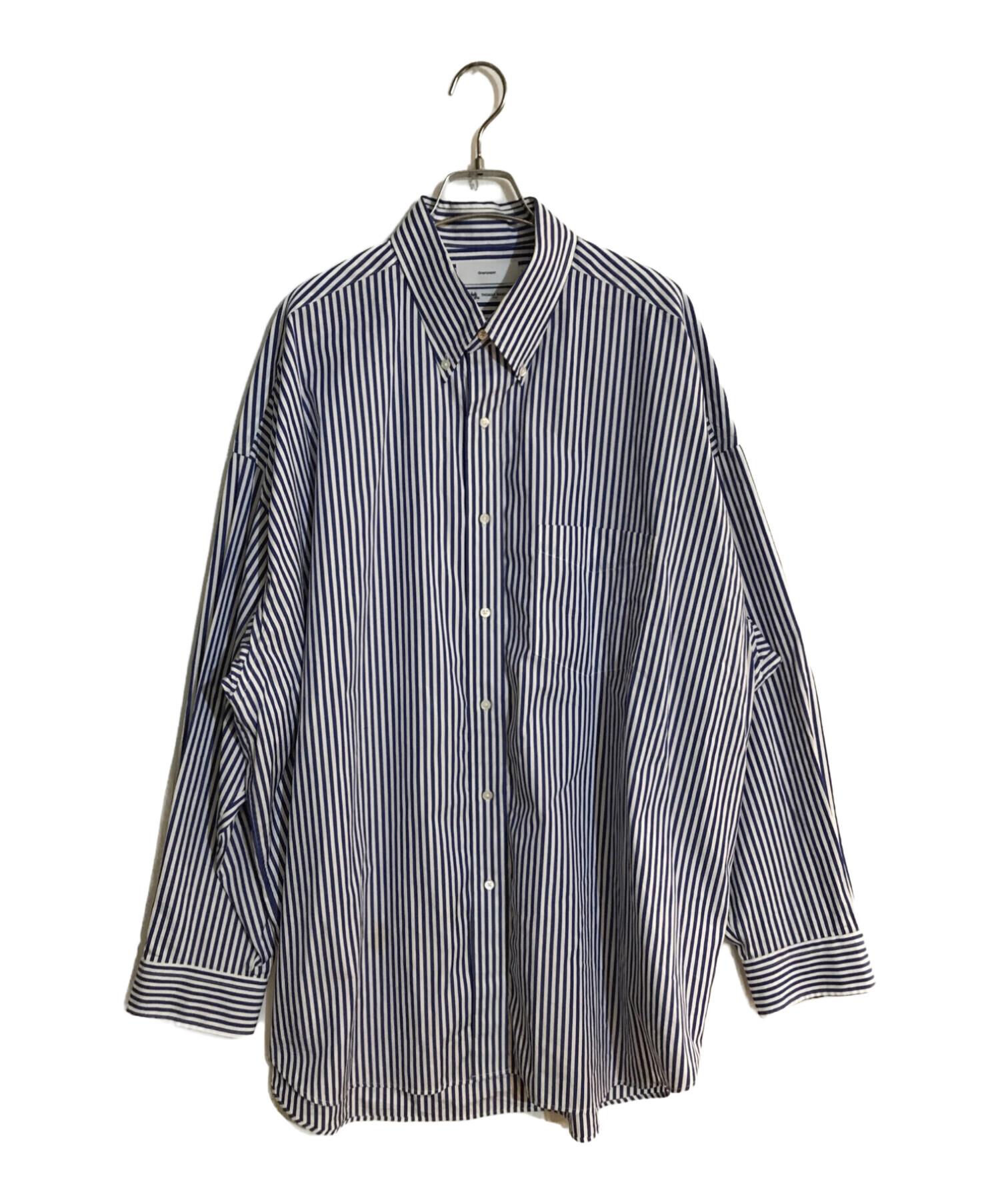 Graphpaper (グラフペーパー) THOMAS MASON Oversized B.D. Shirt ブルー×ホワイト サイズ:SIZE  FREE