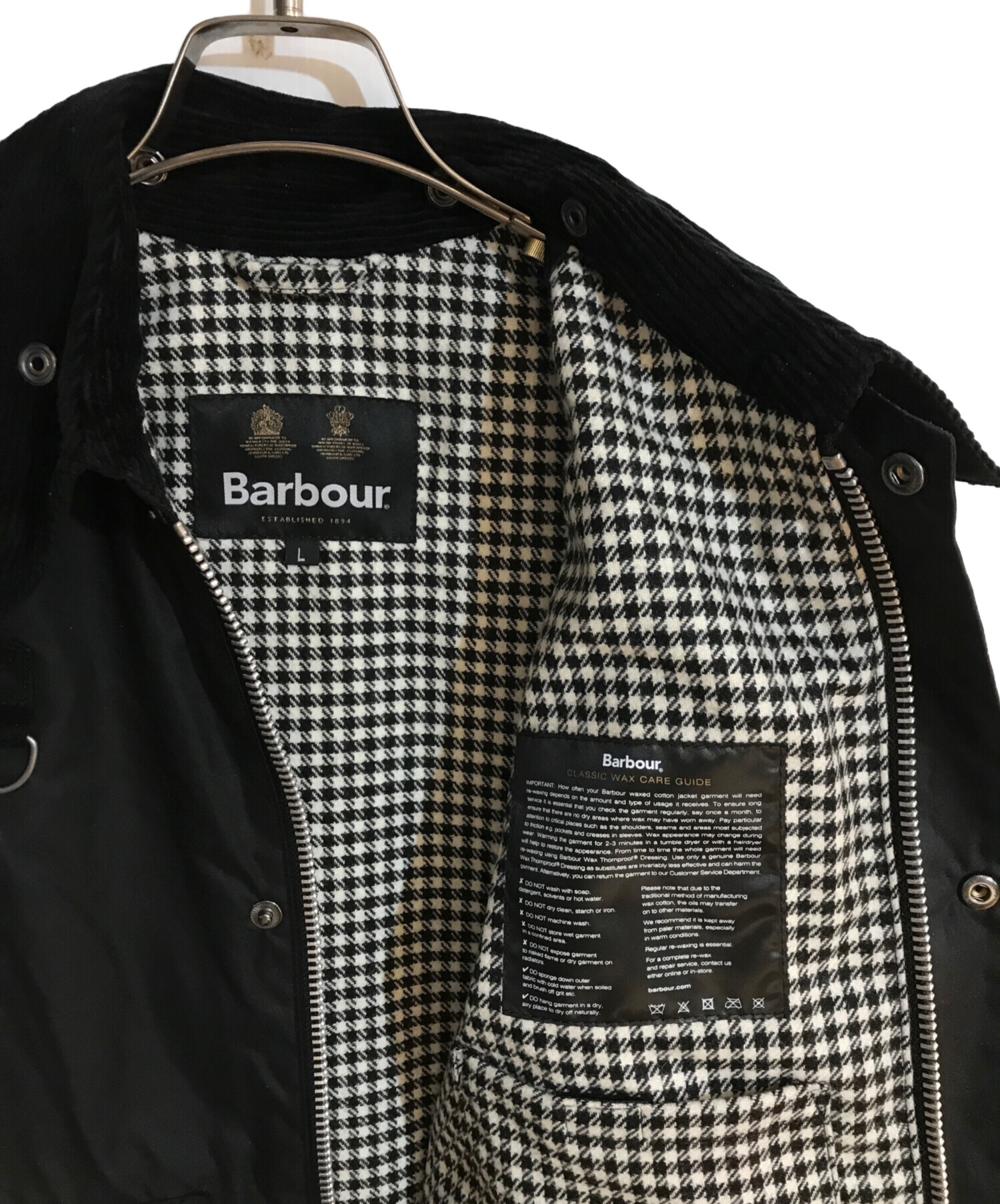 Barbour (バブアー) BEAUTY&YOUTH (ビューティーアンドユース) 別注 SPEY ブラック サイズ:L