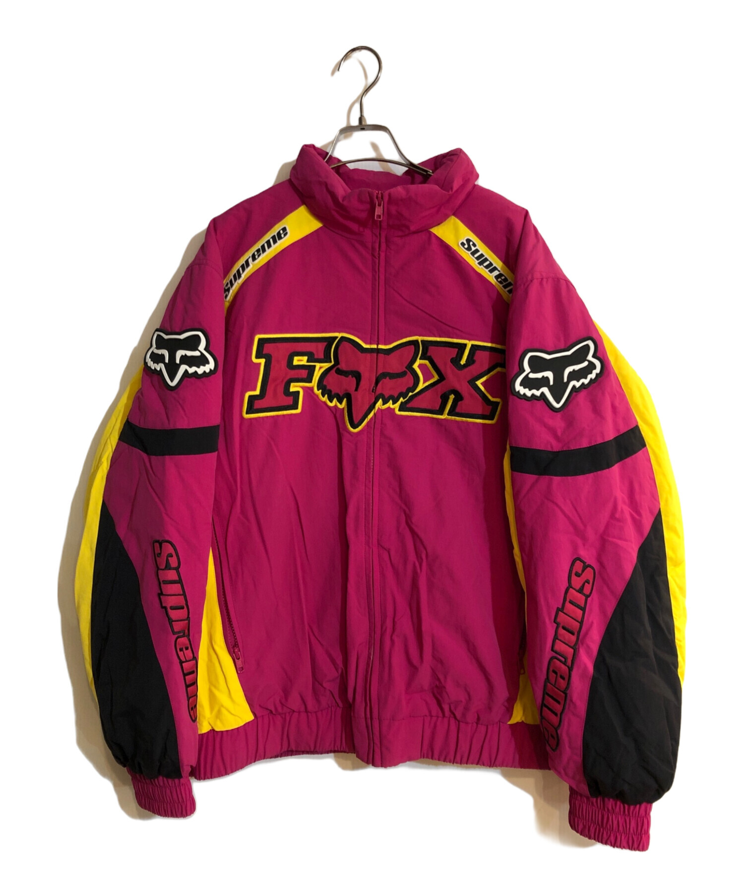 Supreme (シュプリーム) FoxR Racing Puffy Jacket/フォックスレーシング ハウエル パフィ ジャケット ピンク  サイズ:L