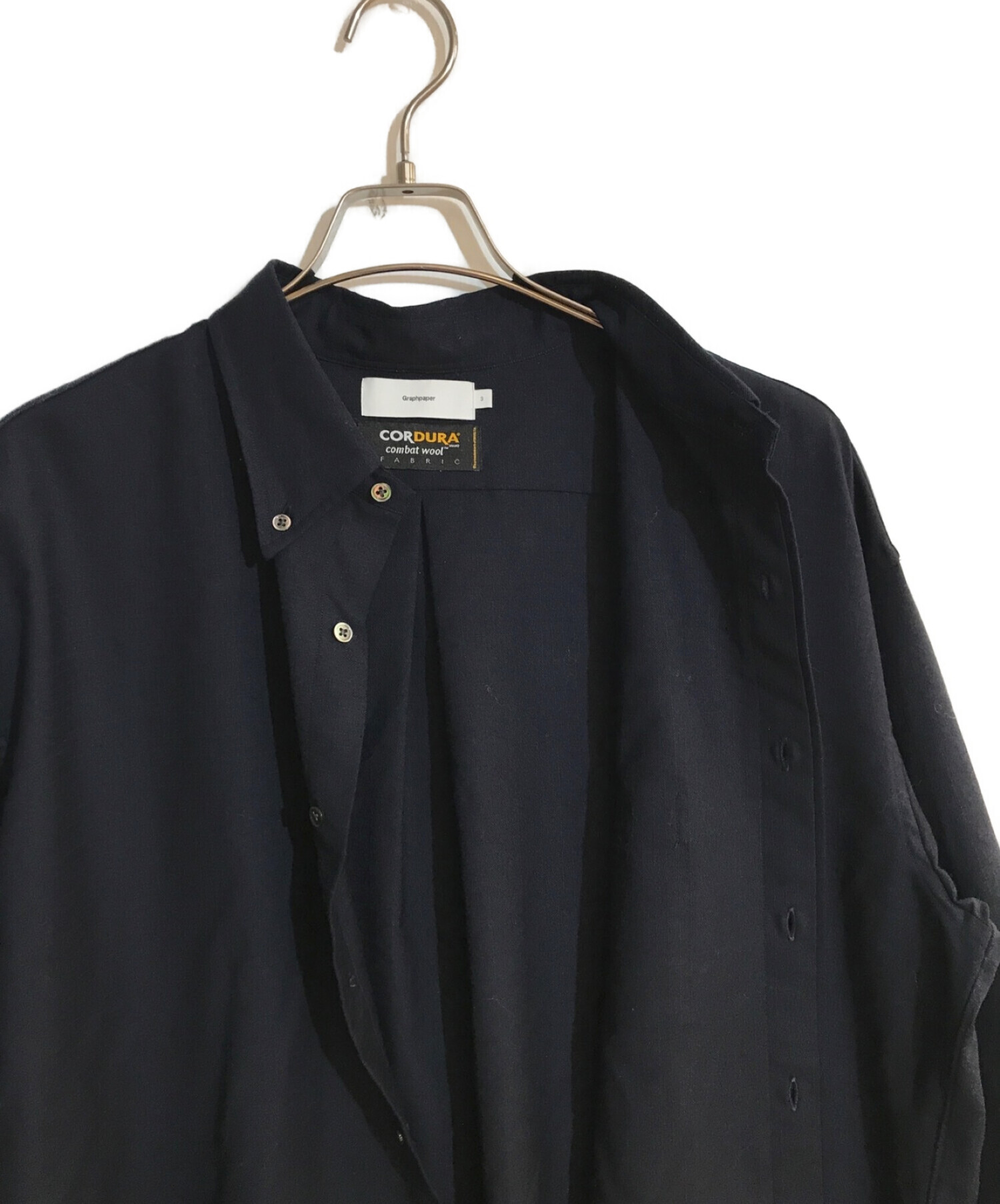 Graphpaper (グラフペーパー) CORDURA Ripstop Box Shirt ネイビー サイズ:SIZE 3