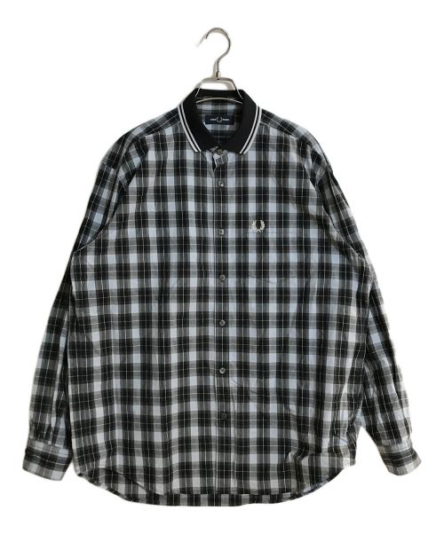 【中古・古着通販】FRED PERRY (フレッドペリー) BEAMS (ビームス) 別注 リブカラー シャツ ブラック  サイズ:L｜ブランド・古着通販 トレファク公式【TREFAC FASHION】スマホサイト