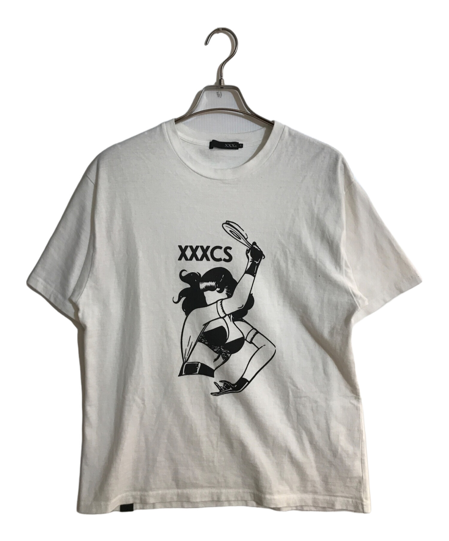 Hysteric Glamour XXX (ヒステリックグラマートリプルエックス) SPANK Tシャツ ホワイト サイズ:L