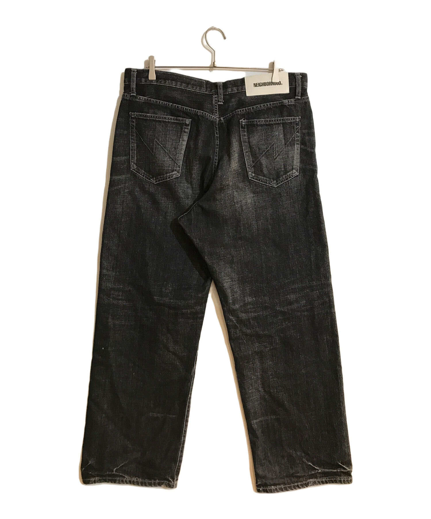 中古・古着通販】NEIGHBORHOOD (ネイバーフッド) WASHED DENIM DP WIDE PANTS ブラック  サイズ:XL｜ブランド・古着通販 トレファク公式【TREFAC FASHION】スマホサイト