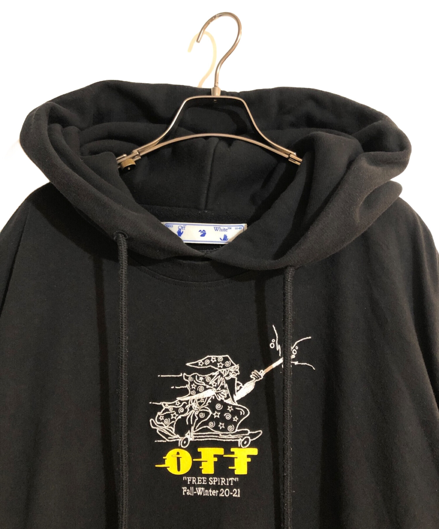 中古・古着通販】OFFWHITE (オフホワイト) Free Spirit Wizardレイヤードパーカー ブラック サイズ:XL｜ブランド・古着通販  トレファク公式【TREFAC FASHION】スマホサイト