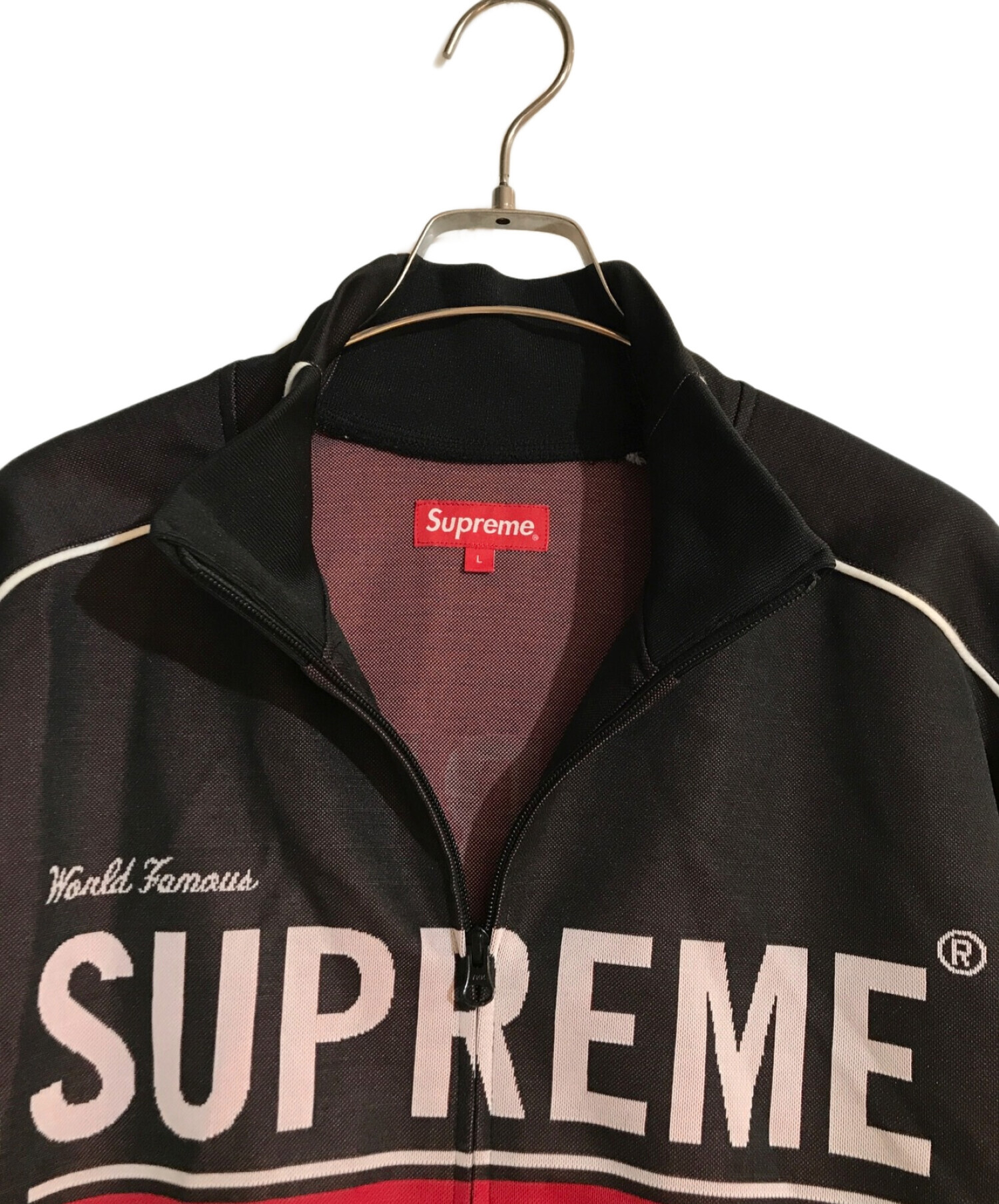 中古・古着通販】SUPREME (シュプリーム) World Famous Jacquard Jacket/ワールド ジャカード トラック ジャケット  ブラック サイズ:L｜ブランド・古着通販 トレファク公式【TREFAC FASHION】スマホサイト