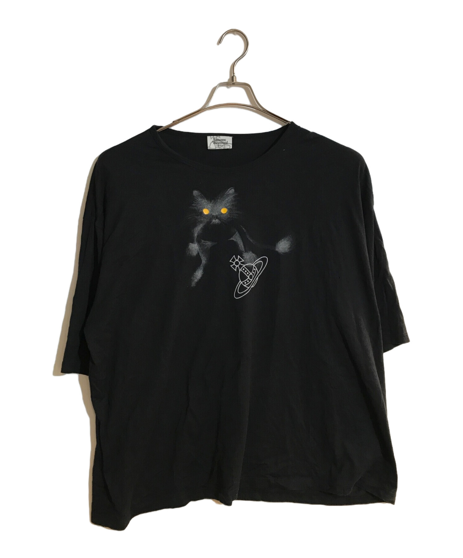 Vivienne Westwood man (ヴィヴィアン ウェストウッド マン) ‘PIDDLE CAT’ BIG  T-SHIRTS/ピドゥルキャットビッグティーシャツ ブラック サイズ:Free