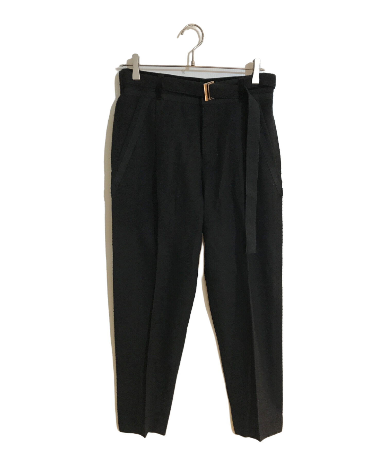 sacai (サカイ) Wool Melton Pants/ウールメルトンパンツ ブラック サイズ:１