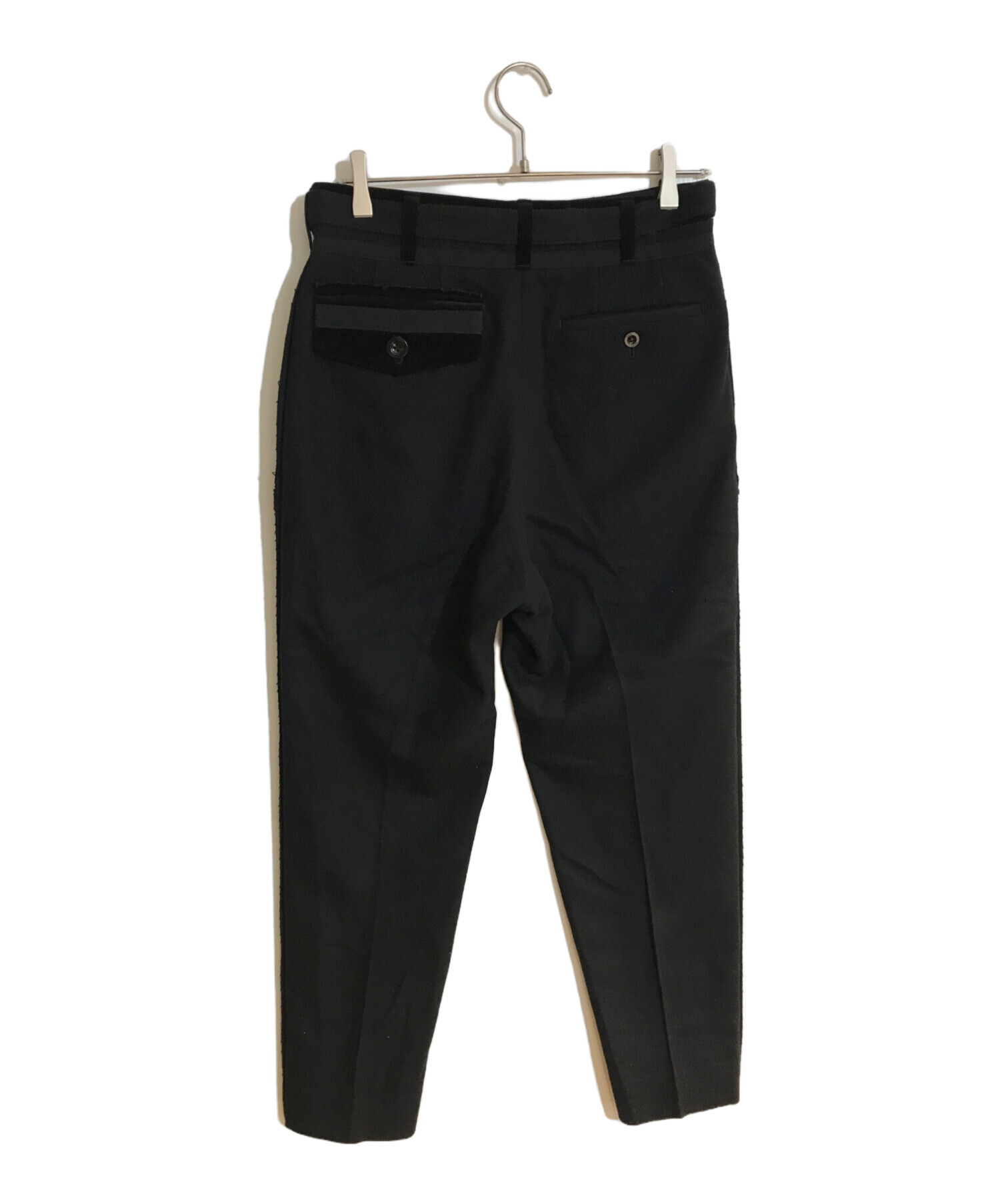 sacai (サカイ) Wool Melton Pants/ウールメルトンパンツ ブラック サイズ:１