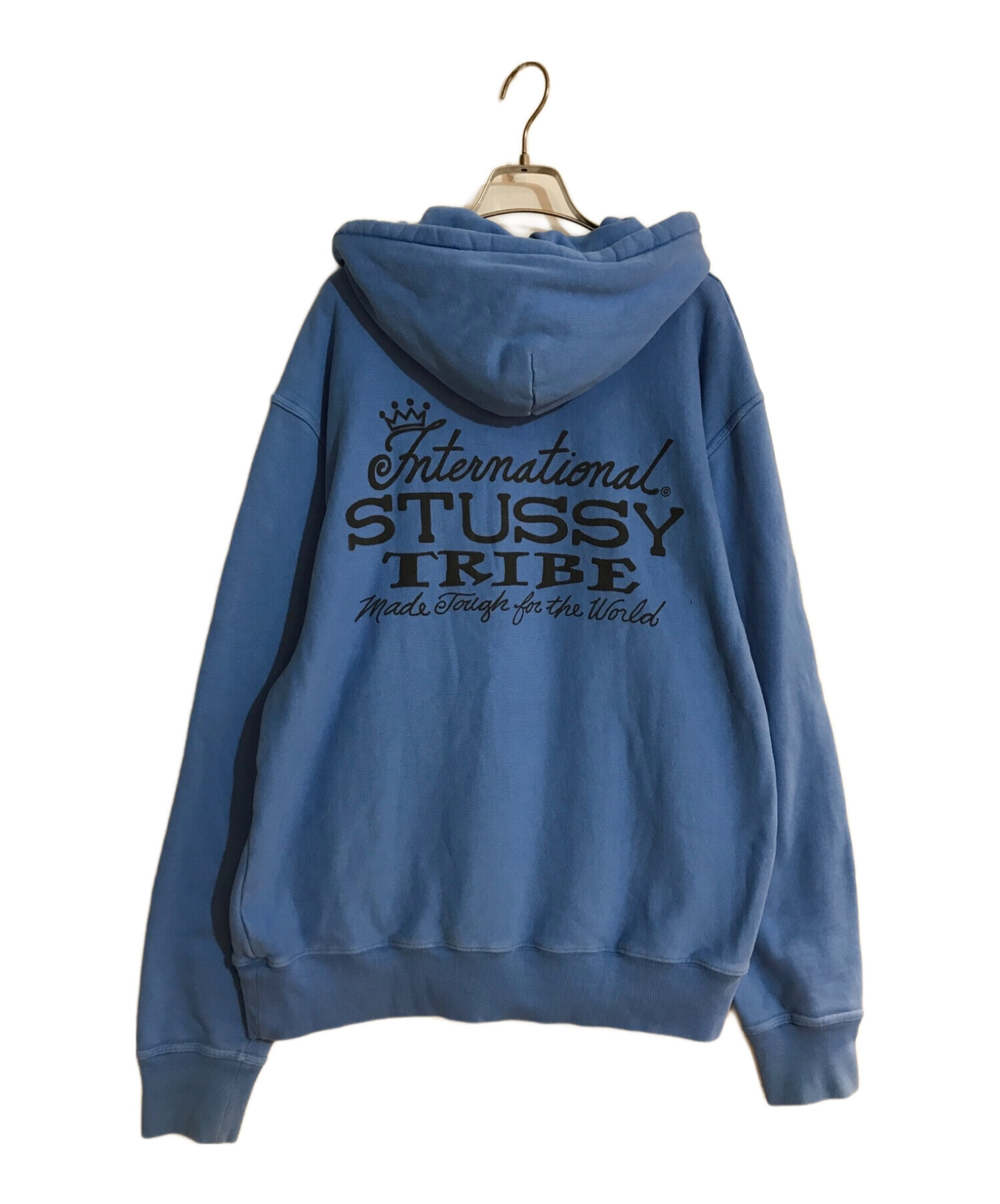 stussy (ステューシー) TRIBE プルオーバー パーカー ネイビー サイズ:L