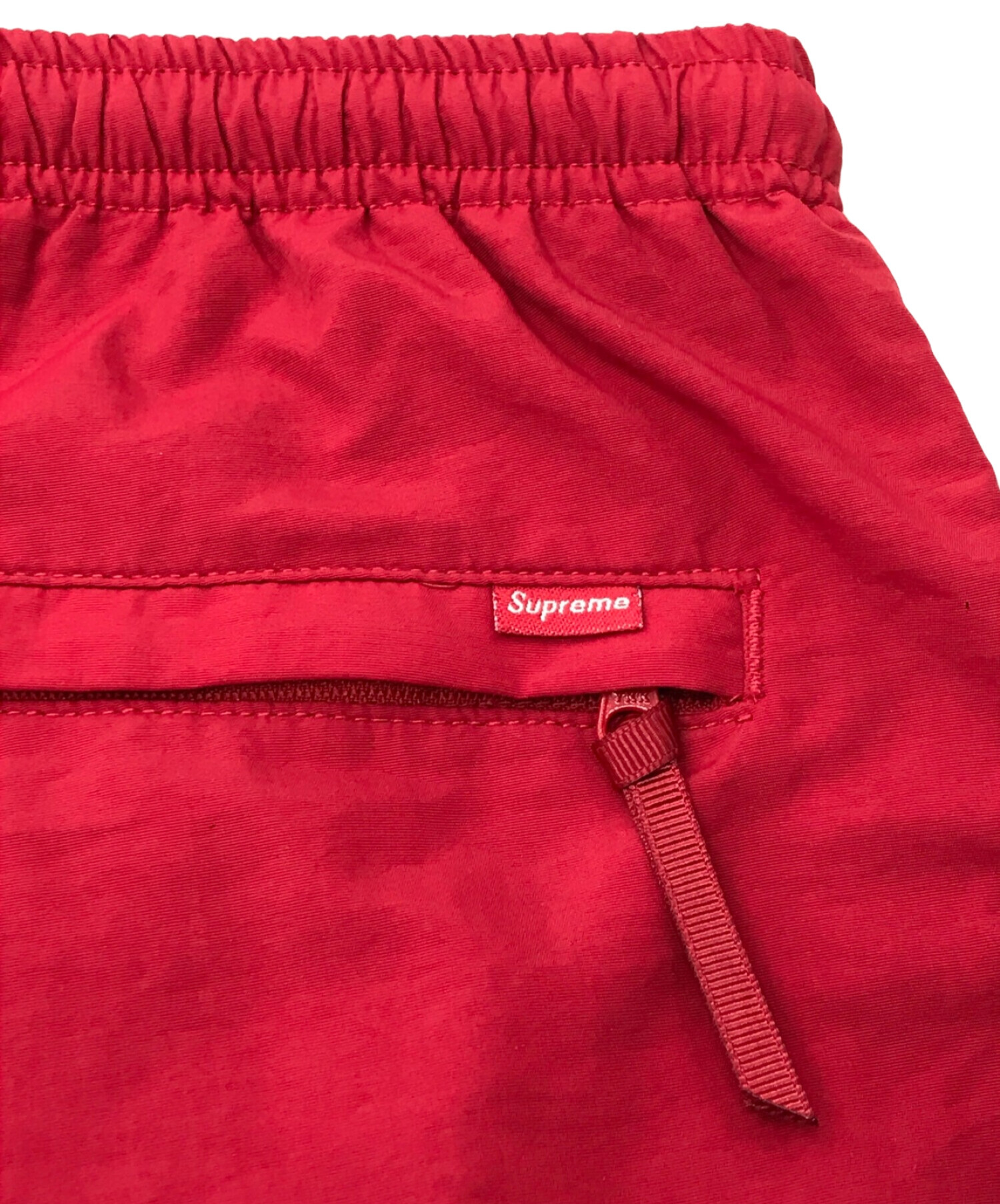 SUPREME (シュプリーム) Logo Applique Water Short/ロゴアップリケウォーターショート レッド サイズ:Ｓ