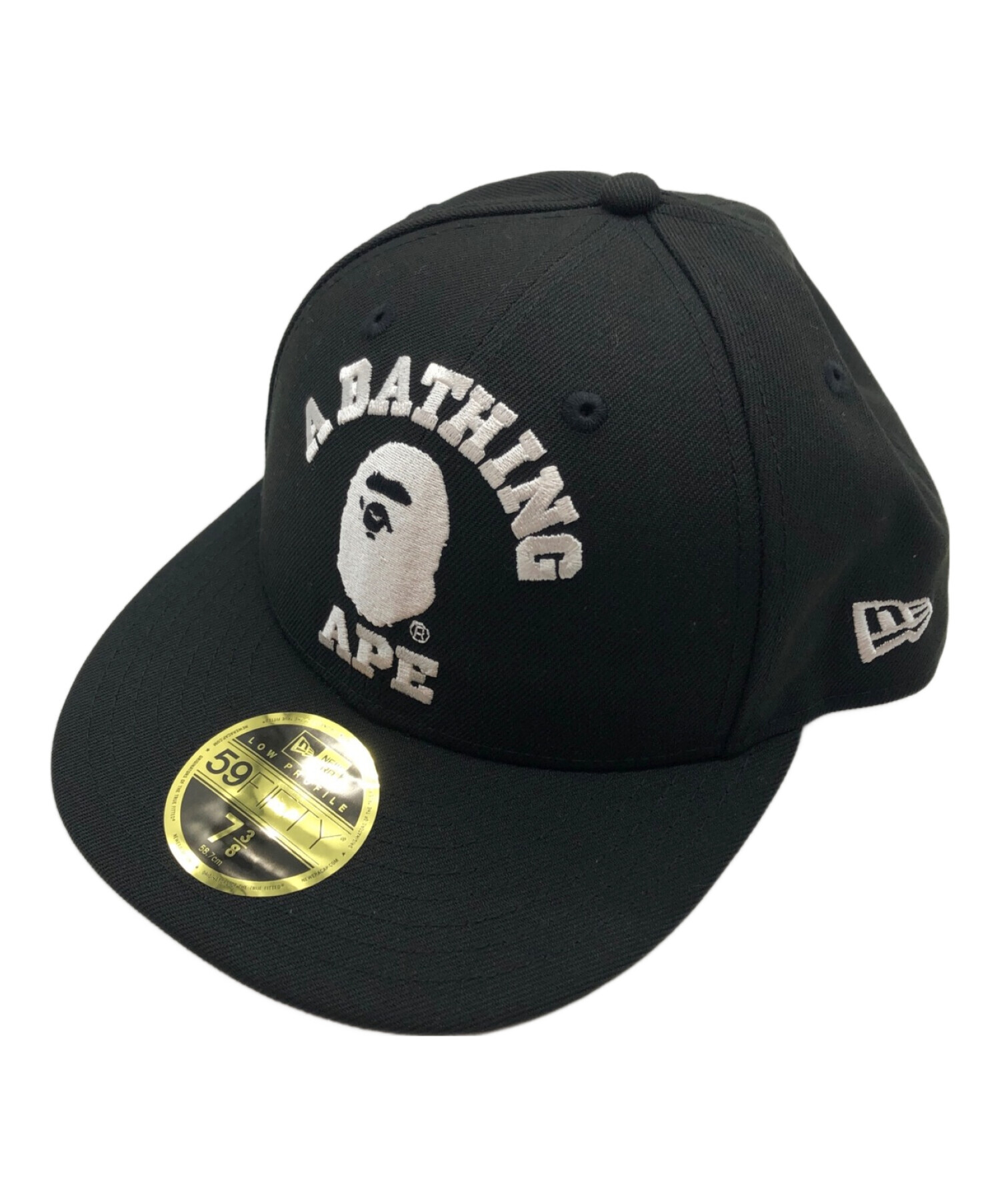 A BATHING APE (アベイシングエイプ) New Era (ニューエラ) ロゴキャップ ブラック