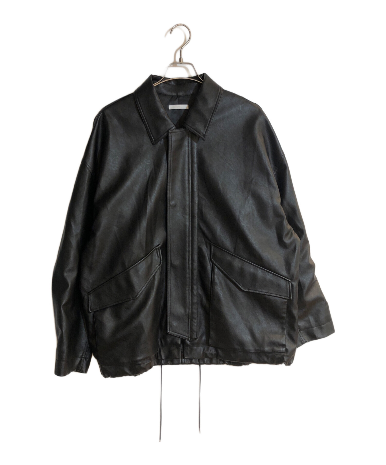 中古・古着通販】WYM LIDNM (ウィム バイ リドム) FAUX LEATHER MILITARY BLOUSON ブラック  サイズ:L｜ブランド・古着通販 トレファク公式【TREFAC FASHION】スマホサイト