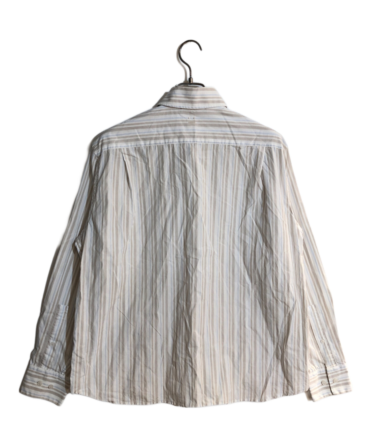 中古・古着通販】ACNE STUDIOS (アクネ ストゥディオス) Striped Button Up Shirt/ストライプボタンアップシャツ  ベージュ サイズ:M｜ブランド・古着通販 トレファク公式【TREFAC FASHION】スマホサイト