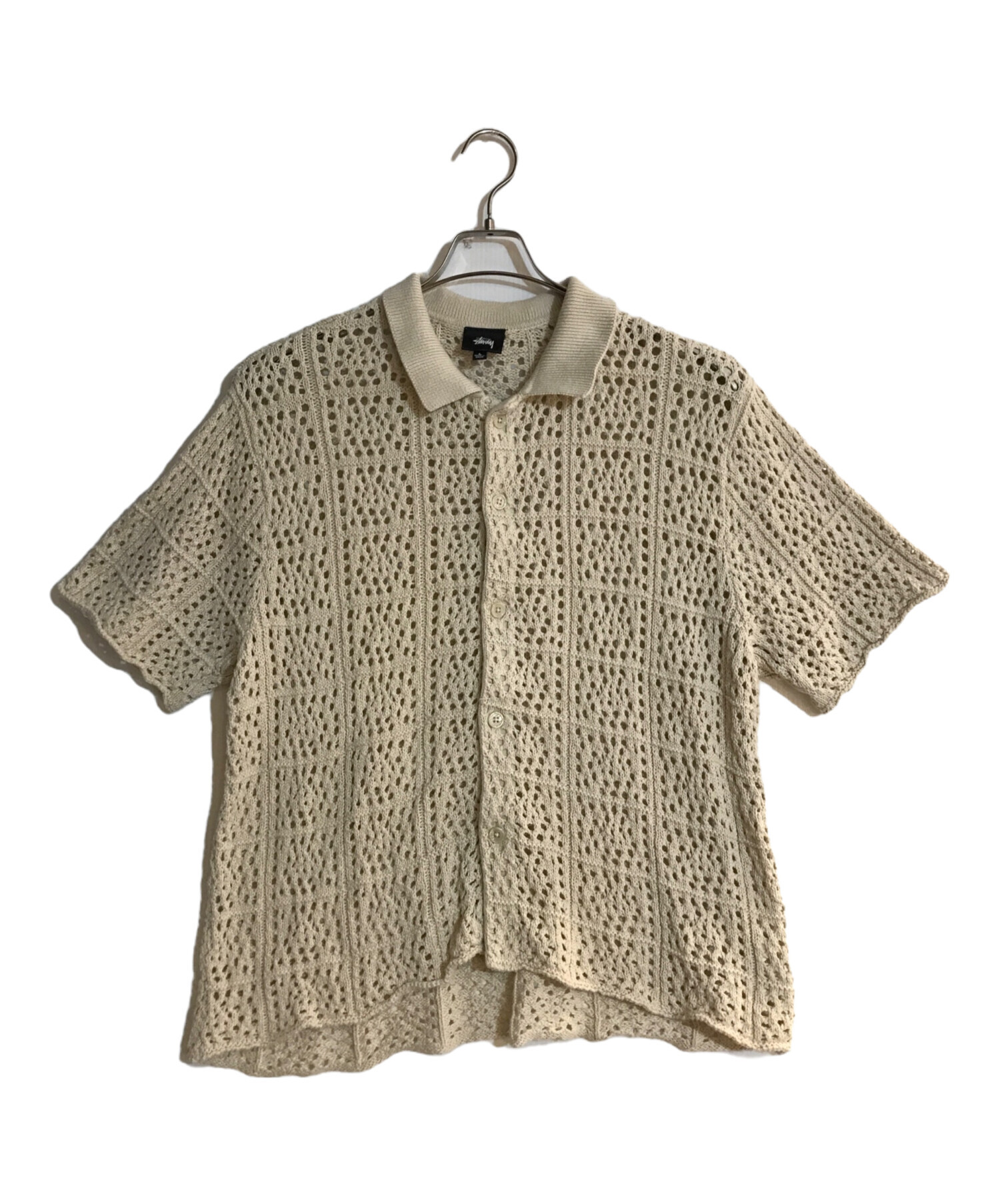 stussy (ステューシー) CROCHET SHIRT アイボリー サイズ:L