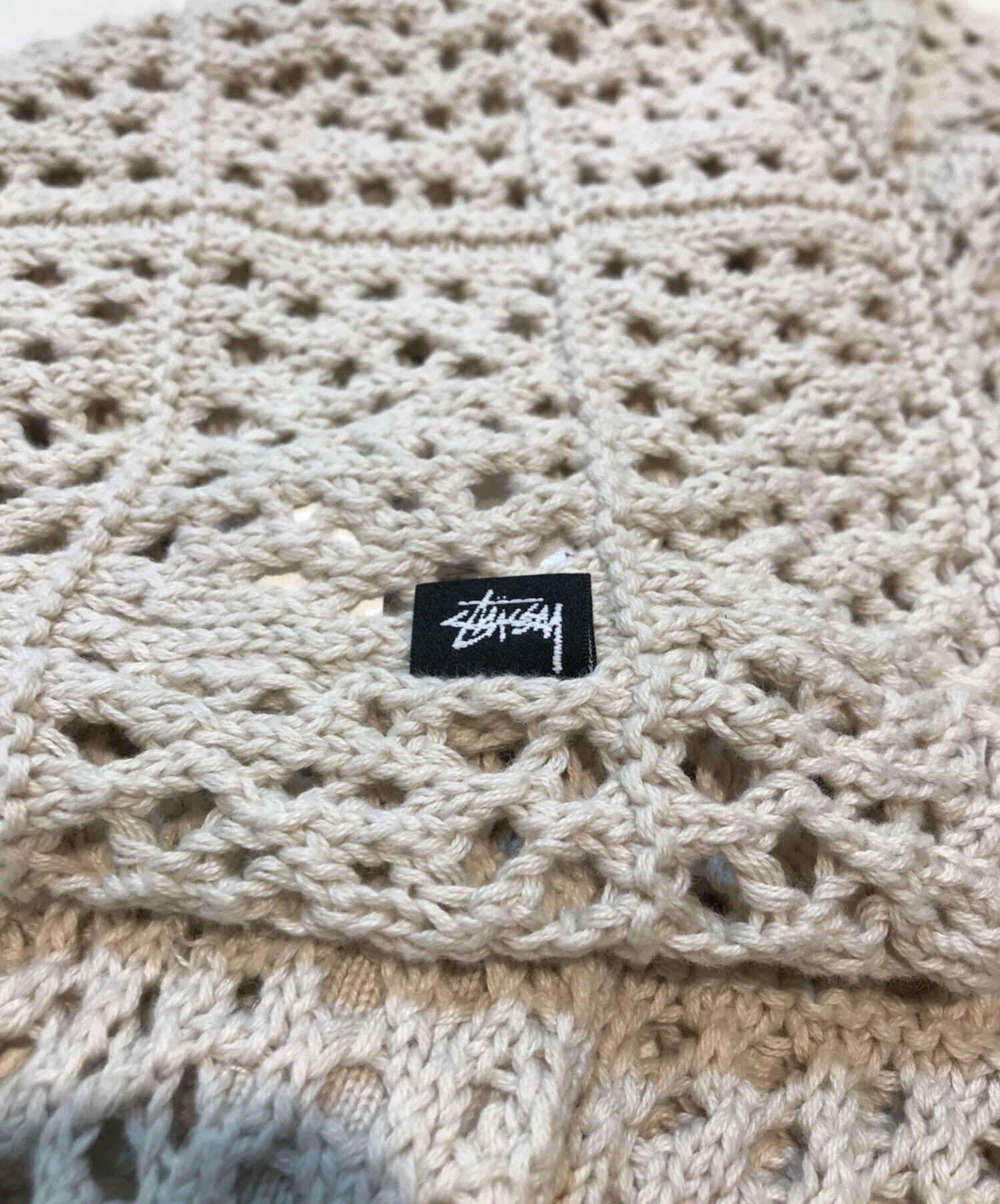 中古・古着通販】stussy (ステューシー) CROCHET SHIRT アイボリー サイズ:L｜ブランド・古着通販 トレファク公式【TREFAC  FASHION】スマホサイト