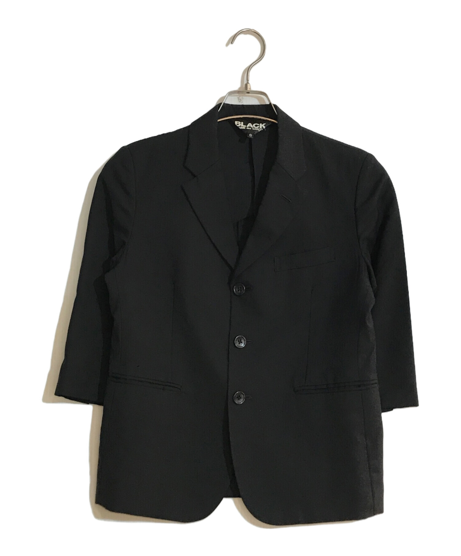 中古・古着通販】BLACK COMME des GARCONS (ブラック コムデギャルソン) 3Bジャケット ウールトロハーフスリーブジャケット  ブラック サイズ:S｜ブランド・古着通販 トレファク公式【TREFAC FASHION】スマホサイト