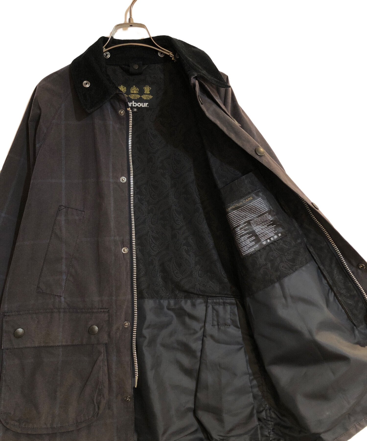 Barbour (バブアー) SL BEDALE WINDOW PANE/ウィンドウペン ネイビー サイズ:38