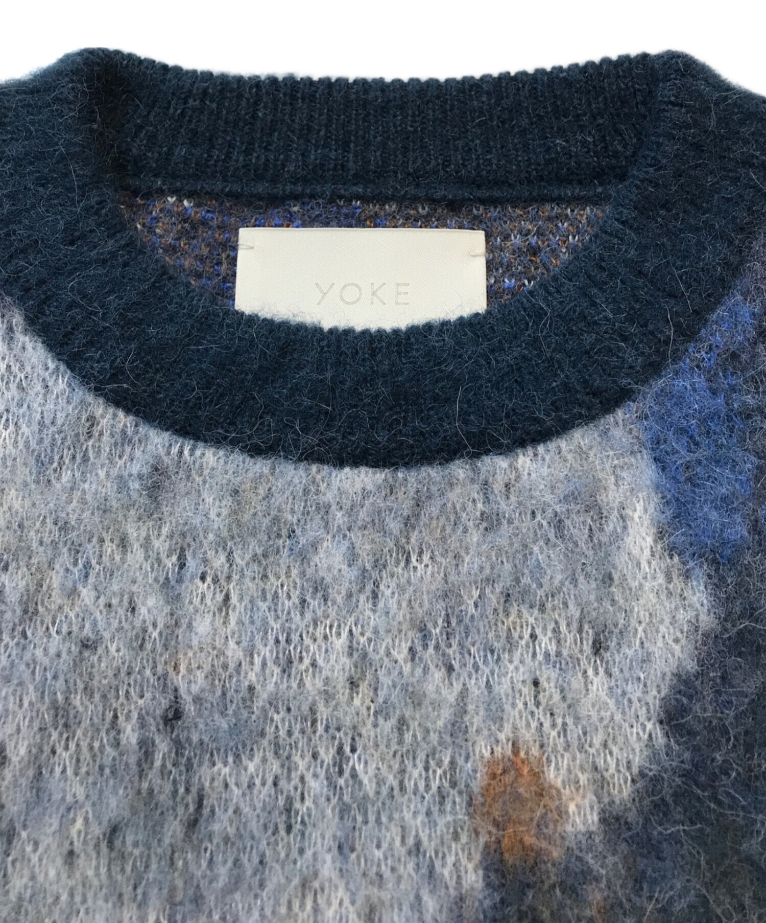 中古・古着通販】YOKE (ヨーク) ROTHKO JACQUARD CREW NECK ブルー サイズ:3｜ブランド・古着通販  トレファク公式【TREFAC FASHION】スマホサイト