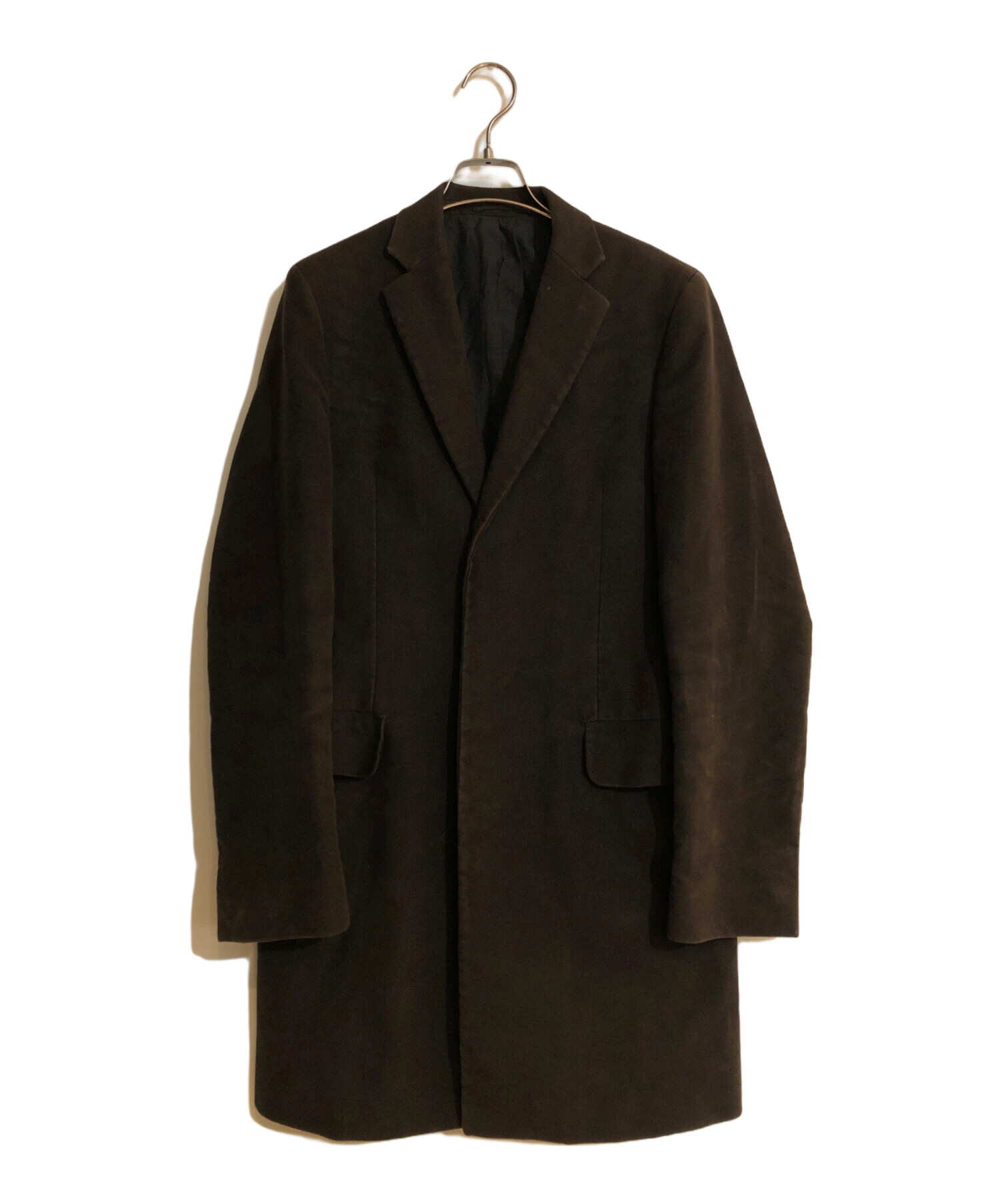 中古・古着通販】JIL SANDER (ジルサンダー) モールスキン チェスターコート ブラウン サイズ:44｜ブランド・古着通販  トレファク公式【TREFAC FASHION】スマホサイト