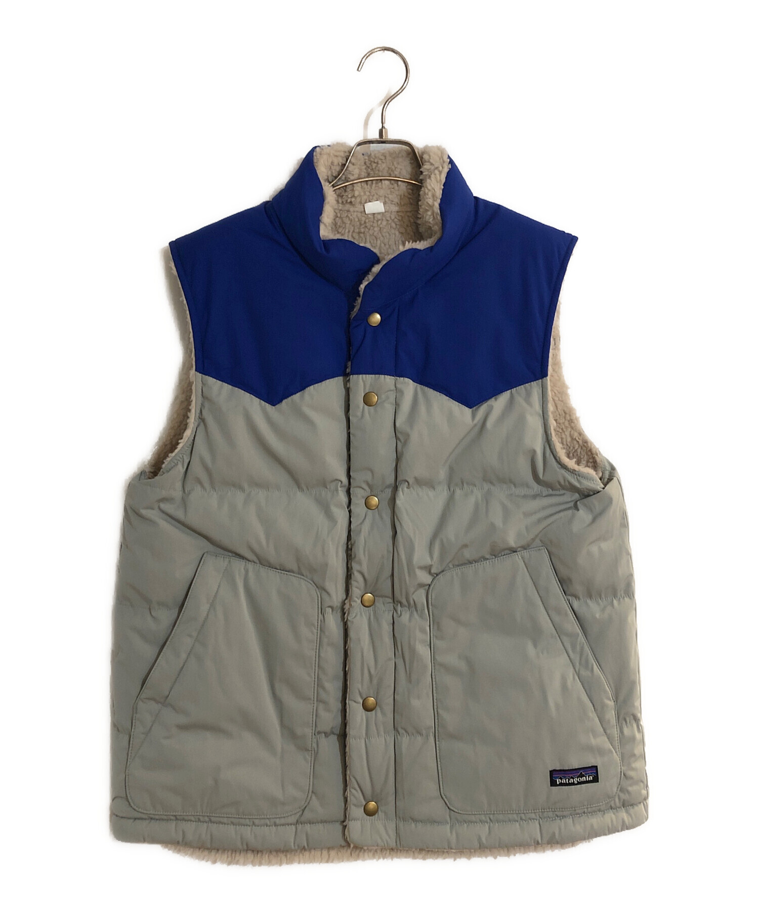 Patagonia (パタゴニア) Reversible Bivy Down Vest/リバーシブルビビーダウンベスト ベージュ×ブルー サイズ:M  未使用品