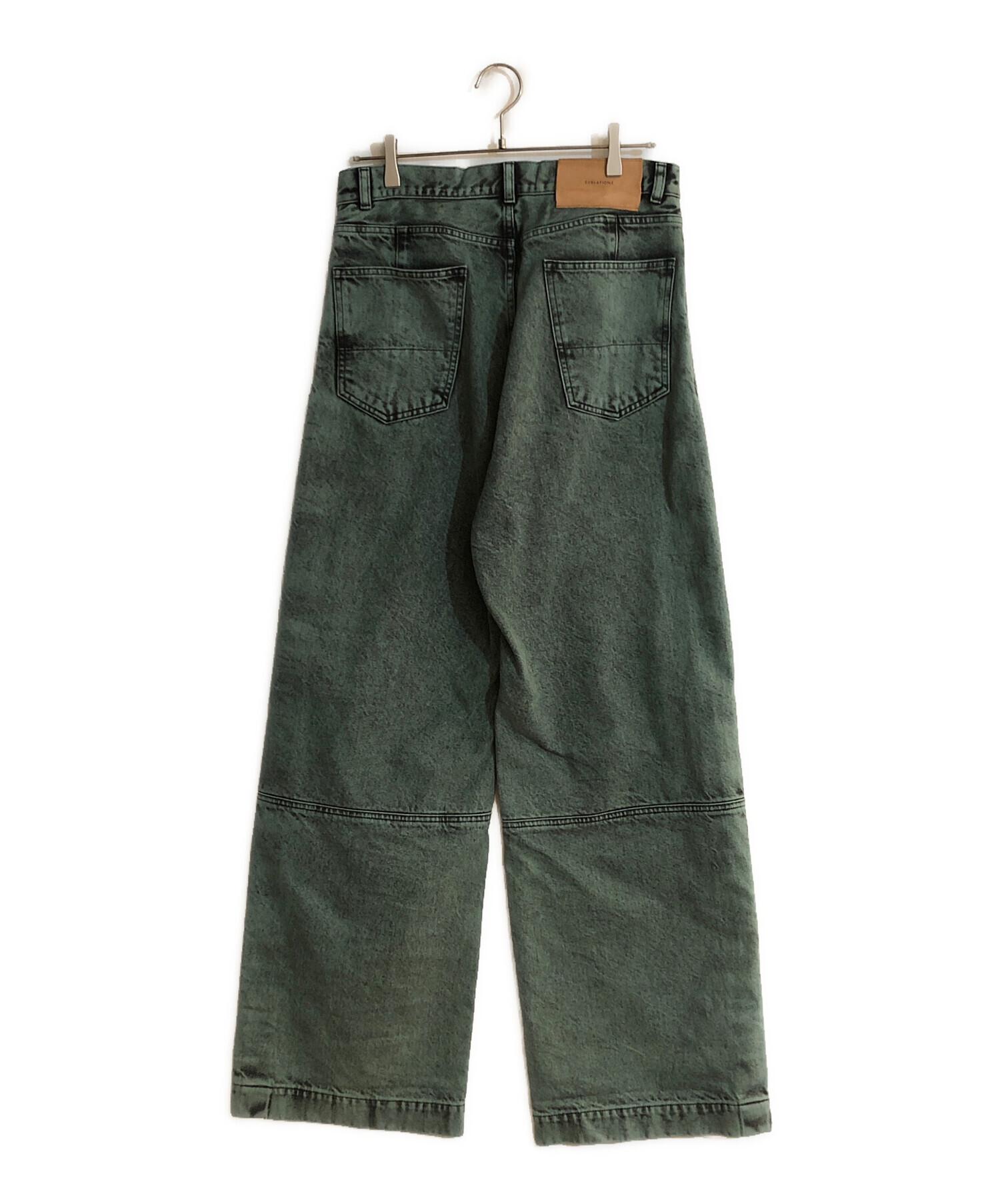 中古・古着通販】SUBLATIONS (サブレーションズ) WIDE SEAM DENIM BAGGY PANTS .11 グリーン サイズ:1｜ブランド・古着通販  トレファク公式【TREFAC FASHION】スマホサイト