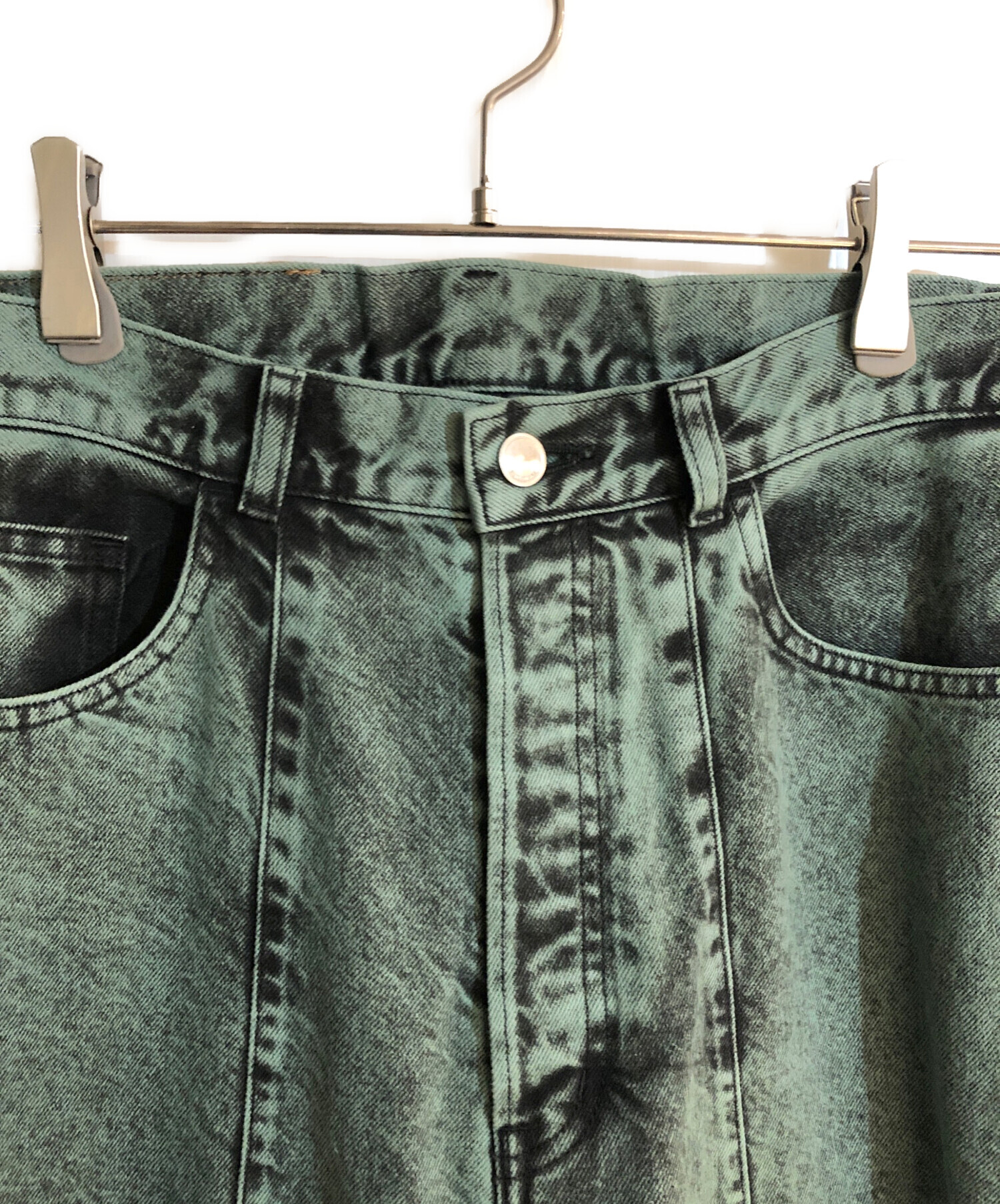 中古・古着通販】SUBLATIONS (サブレーションズ) WIDE SEAM DENIM BAGGY PANTS .11 グリーン サイズ:1｜ブランド・古着通販  トレファク公式【TREFAC FASHION】スマホサイト