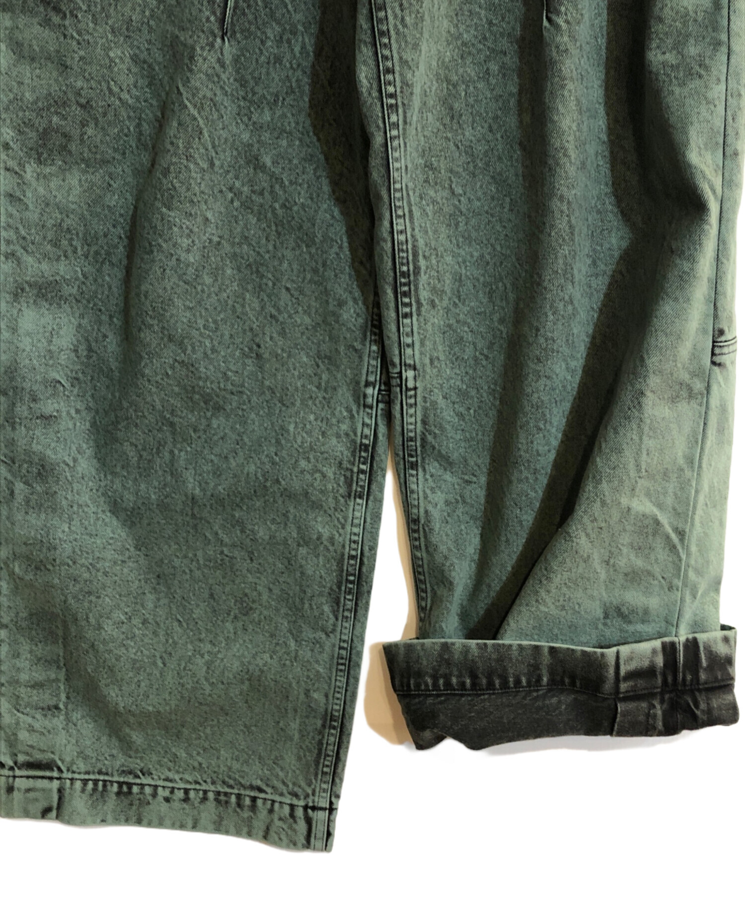 中古・古着通販】SUBLATIONS (サブレーションズ) WIDE SEAM DENIM BAGGY PANTS .11 グリーン サイズ:1｜ブランド・古着通販  トレファク公式【TREFAC FASHION】スマホサイト