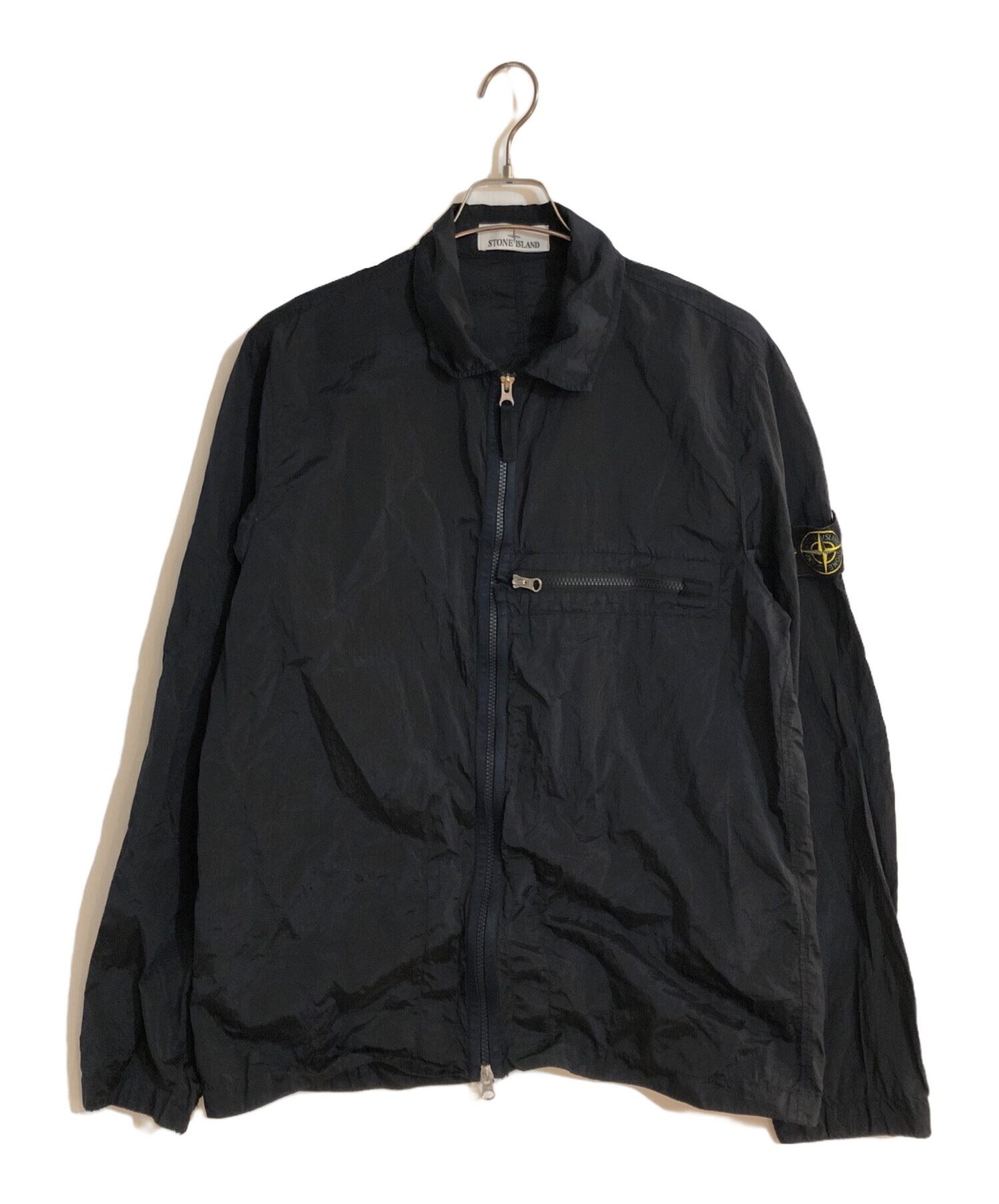 STONE ISLAND (ストーンアイランド) NYLON METAL OVERSHIRT/ナイロンメタルオーバーシャツ ネイビー サイズ:L