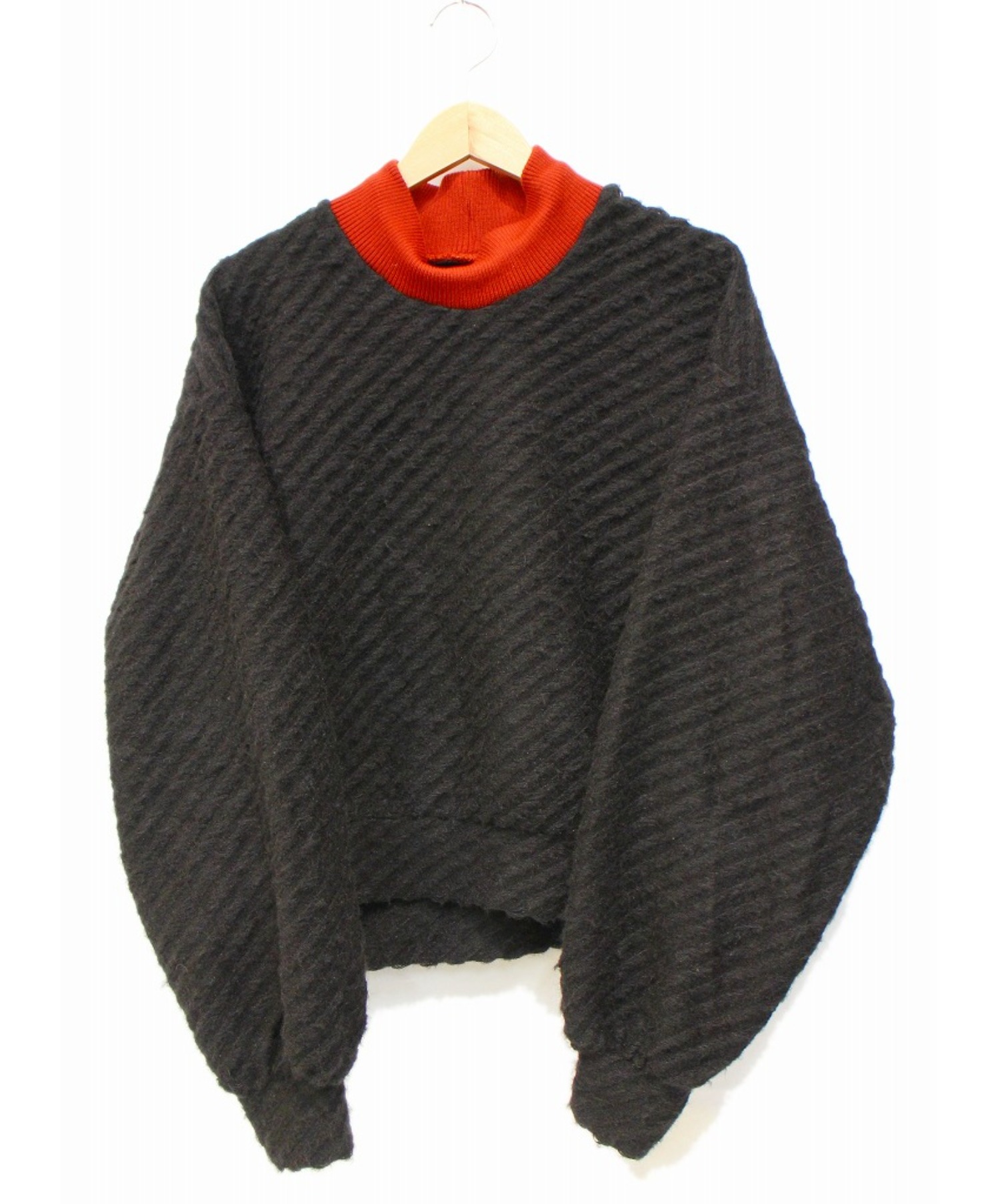 TWILL SHAGGY HIGH NECK PULL OVER - ニット/セーター