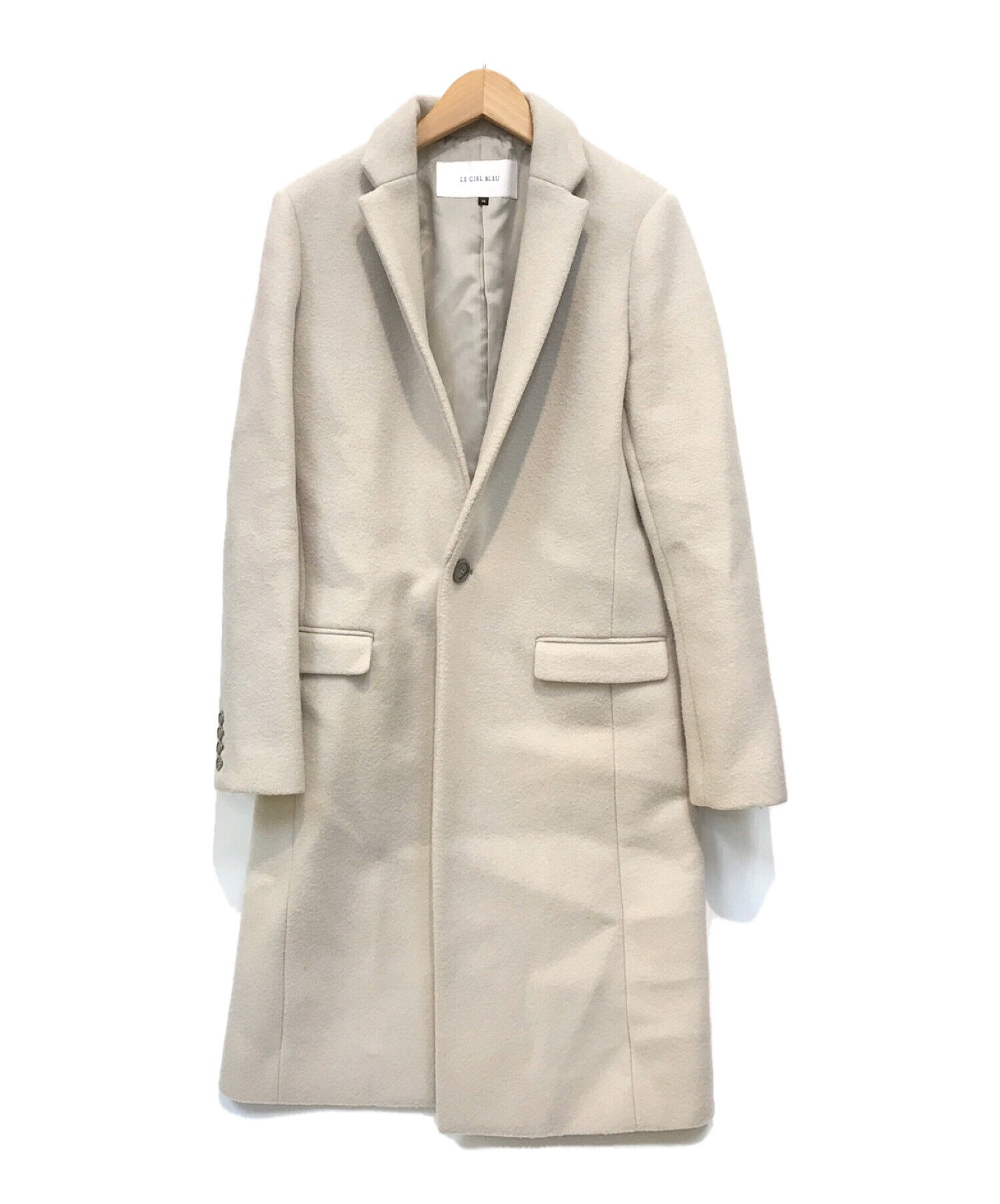 LE CIEL BLEU (ルシェルブルー) Soft Melton Chester Coat ベージュ サイズ:38