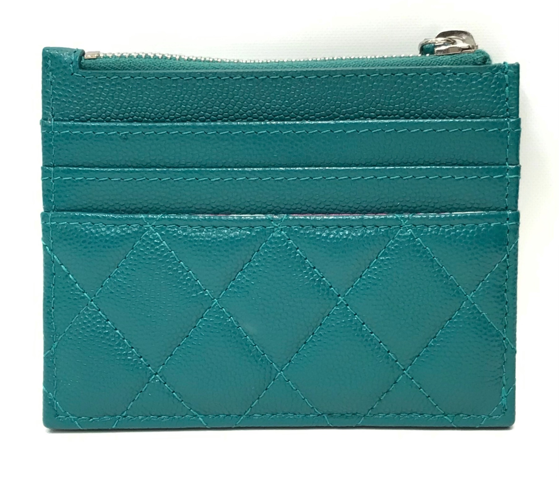 中古・古着通販】CHANEL (シャネル) キャビアスキンジップカードケース