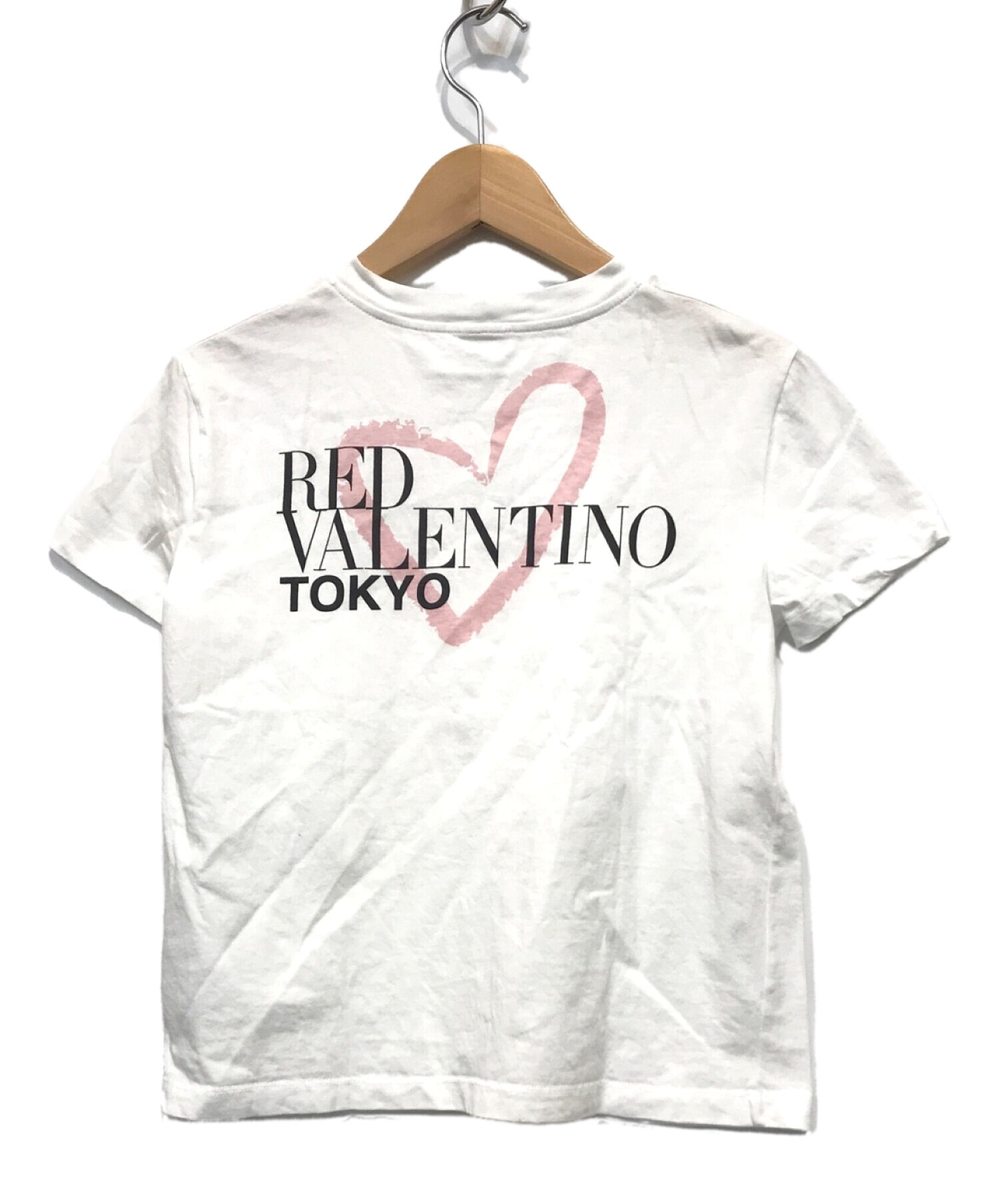 RED VALENTINO (レッドヴァレンティノ) バックロゴプリントTシャツ ホワイト サイズ:XS