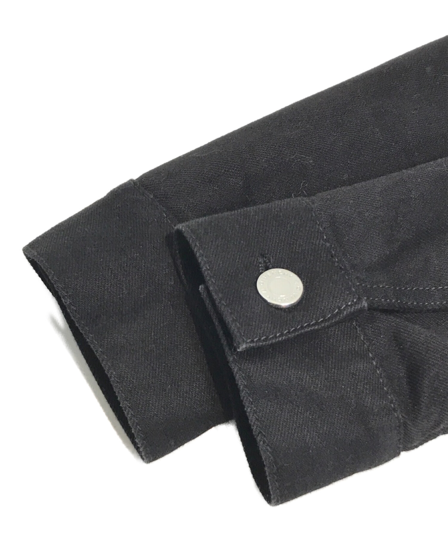 GIVENCHY (ジバンシィ) ロゴデストロイデニムジャケット ブラック サイズ:Ｓ