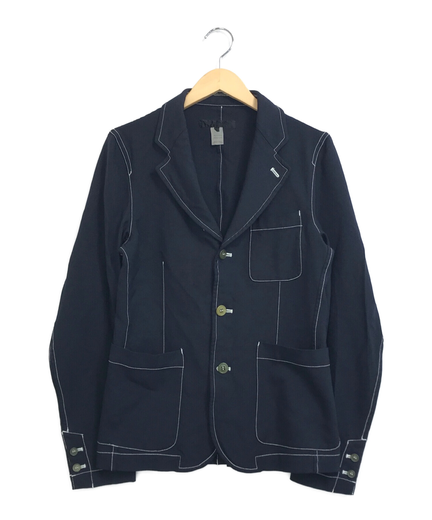 COMME des GARCONS SHIRT BOY (コムデギャルソンシャツ ボーイ) ステッチデザイン3Bジャケット ブラック サイズ:XS