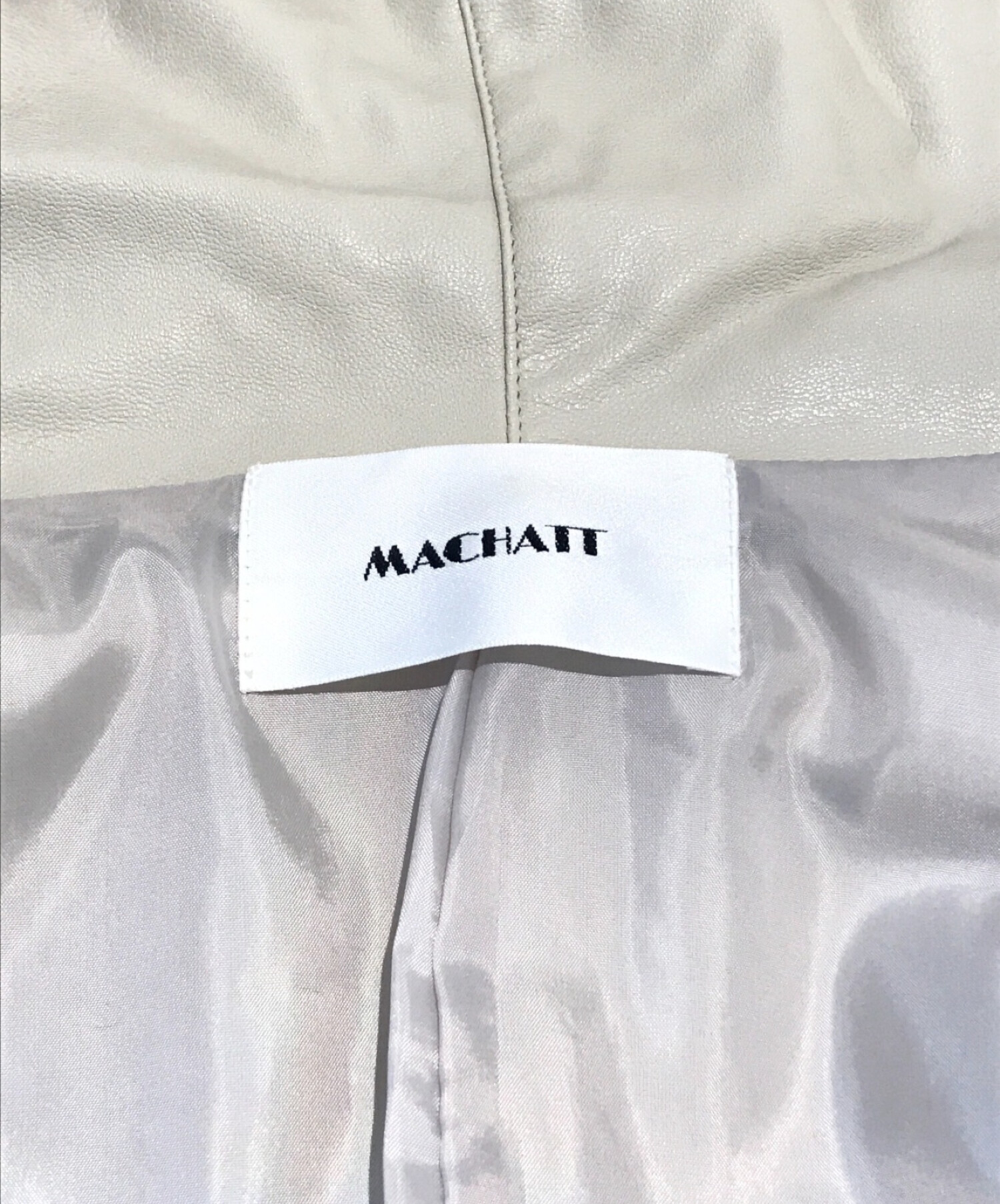 中古・古着通販】machatt (マチャット) エコレザーフーディジャケット