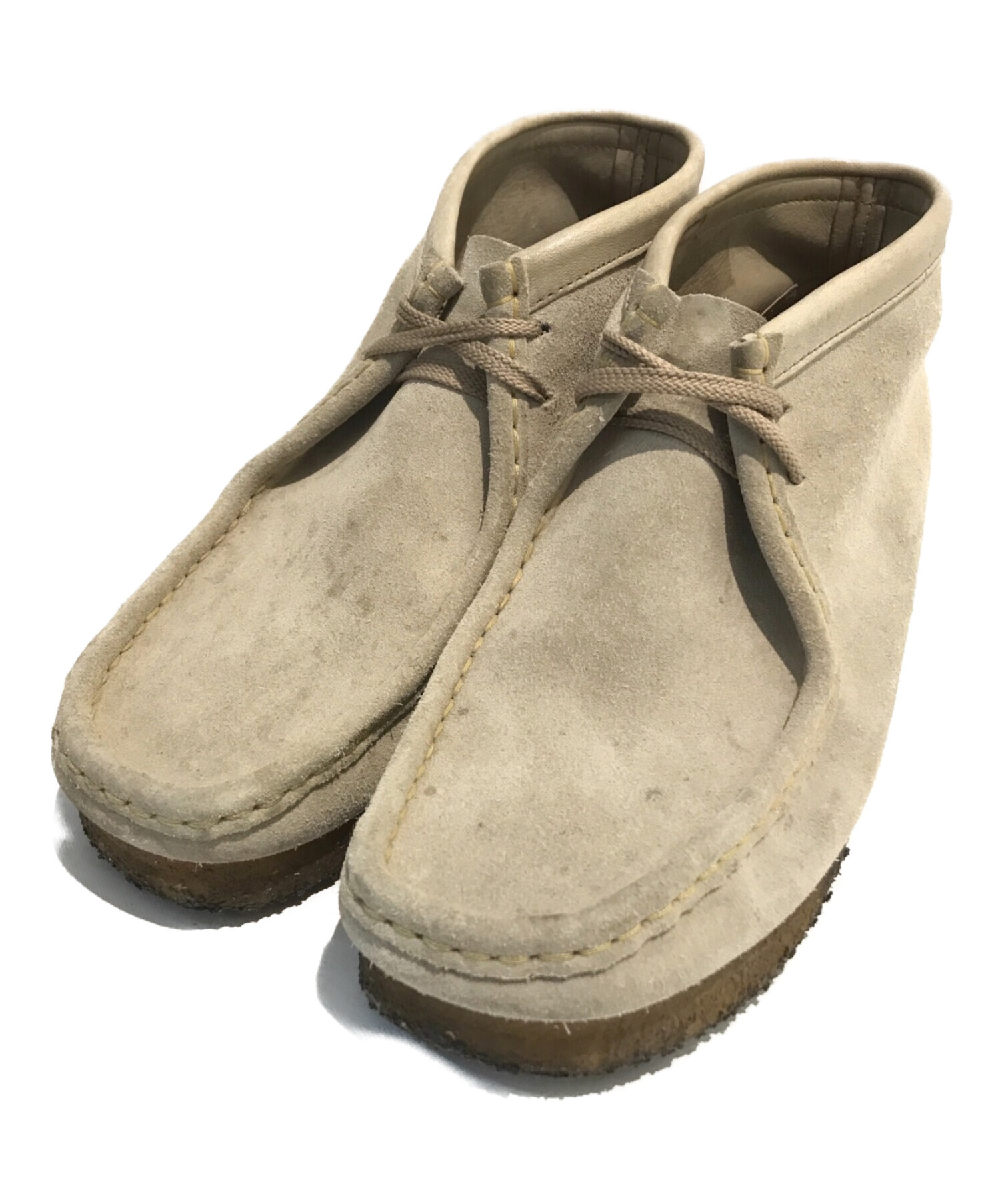 中古・古着通販】CLARKS (クラークス) ブーツ ベージュ サイズ:8 1/2