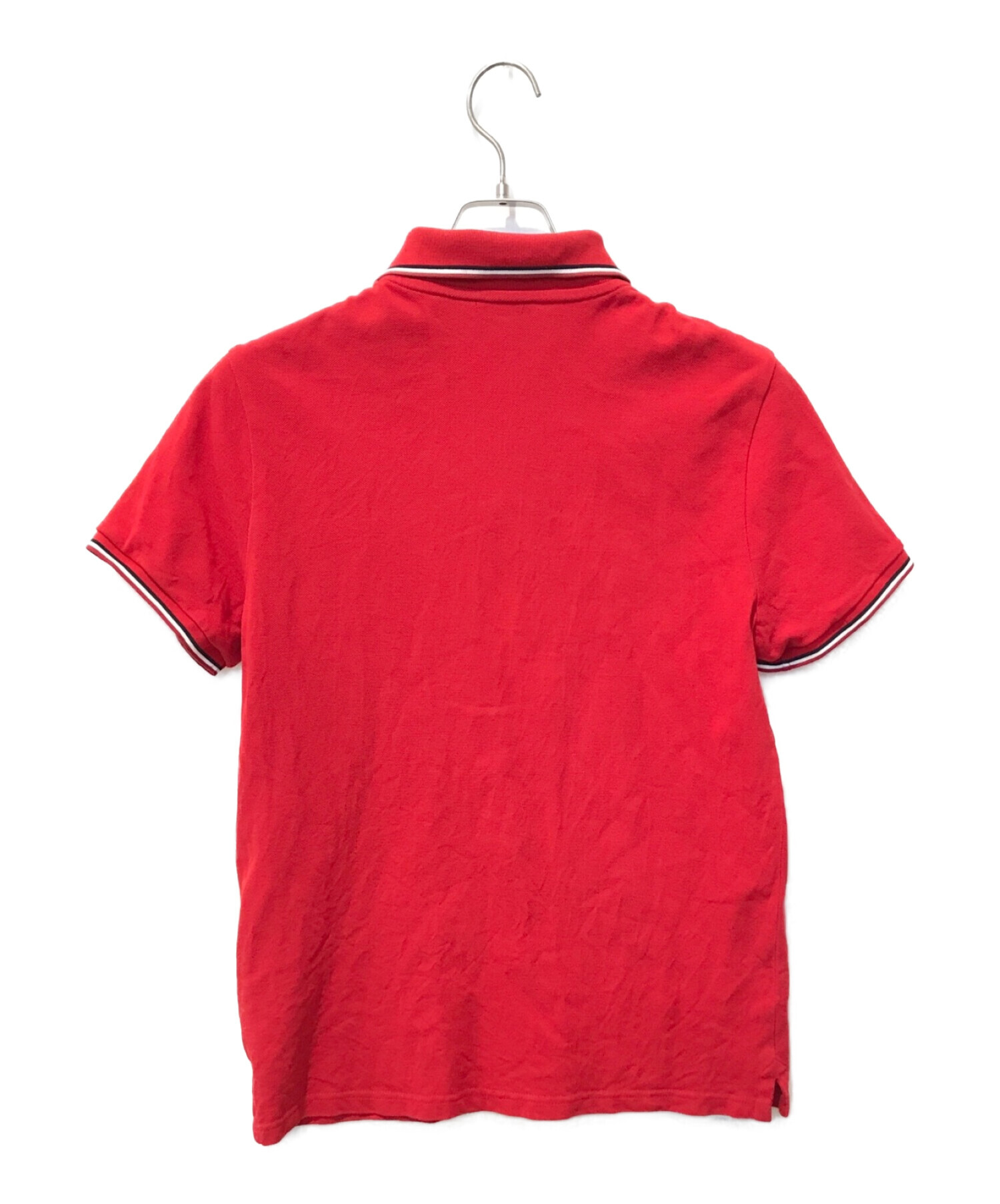 普通裏地MONCLER モンクレール ポロシャツ M 赤 - ポロシャツ