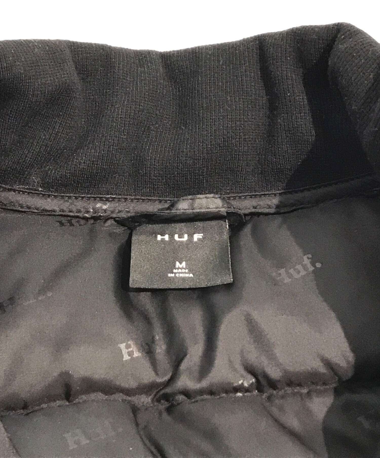 中古・古着通販】HUF (ハフ) 中綿ジャケット ブラック サイズ:M